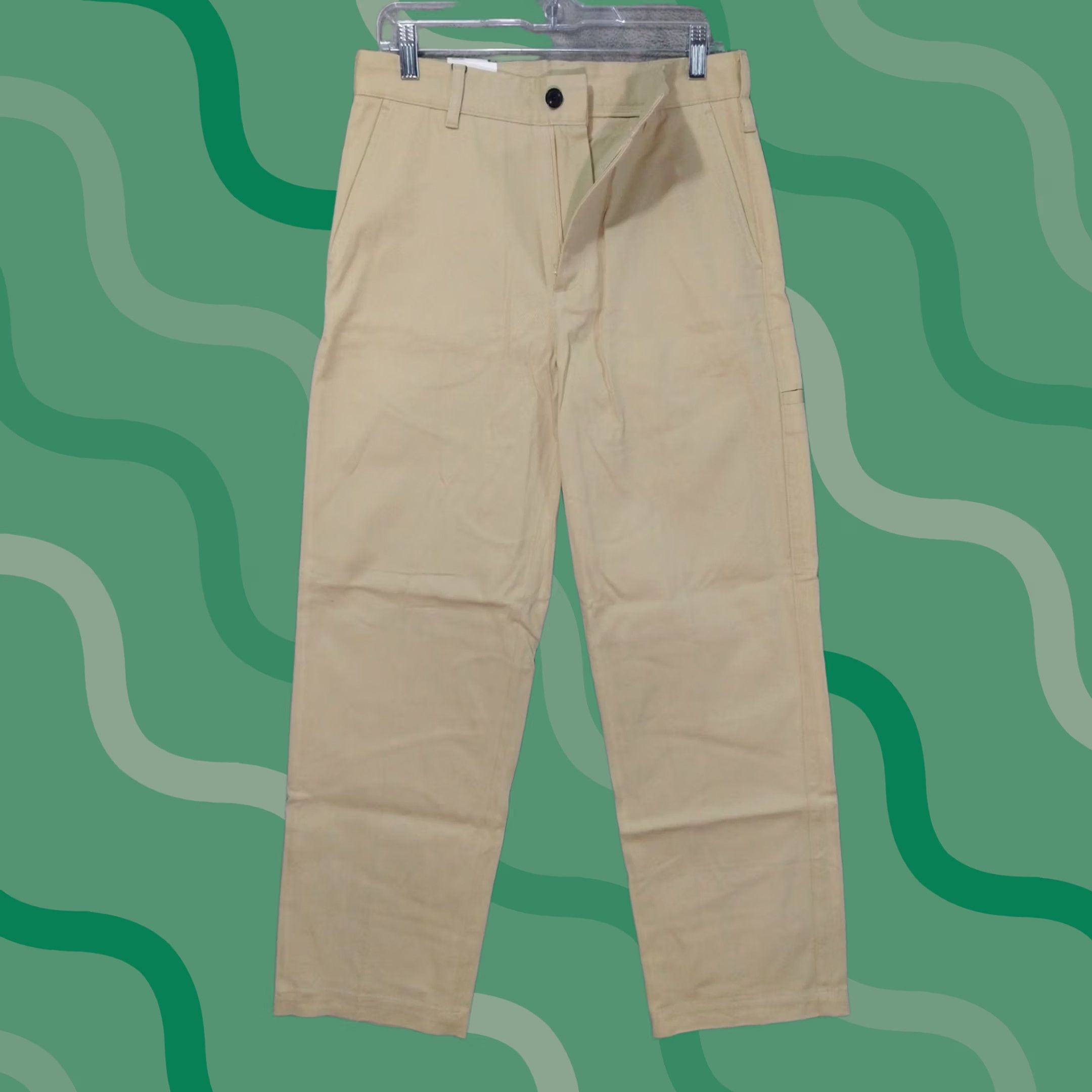 Zara Zara Mens Beige Chino Pants 30 x 31 Straight Fit Flat Front Cotton Casual Size US 30 / EU 46 - 1 Thumbnail