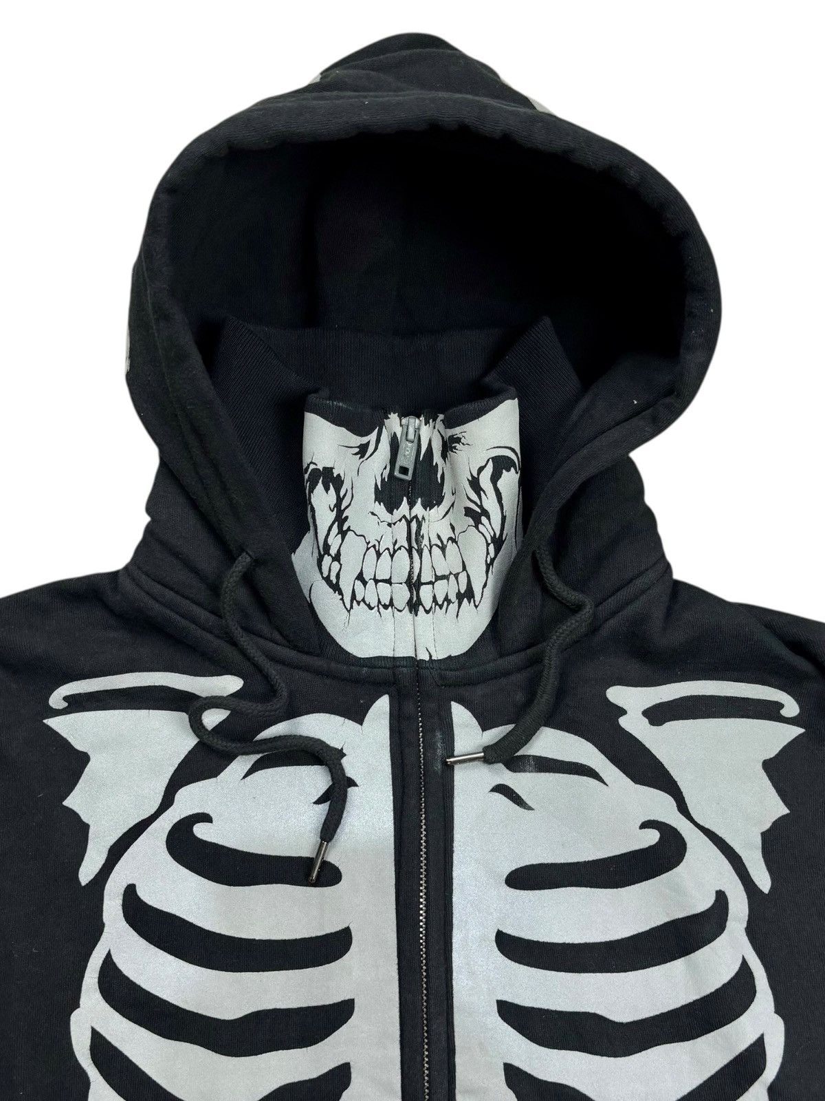 Vanson Leathers Archive Vanson - Masked Skeleton Zip Hoodie Size US L / EU 52-54 / 3 - 7 Thumbnail