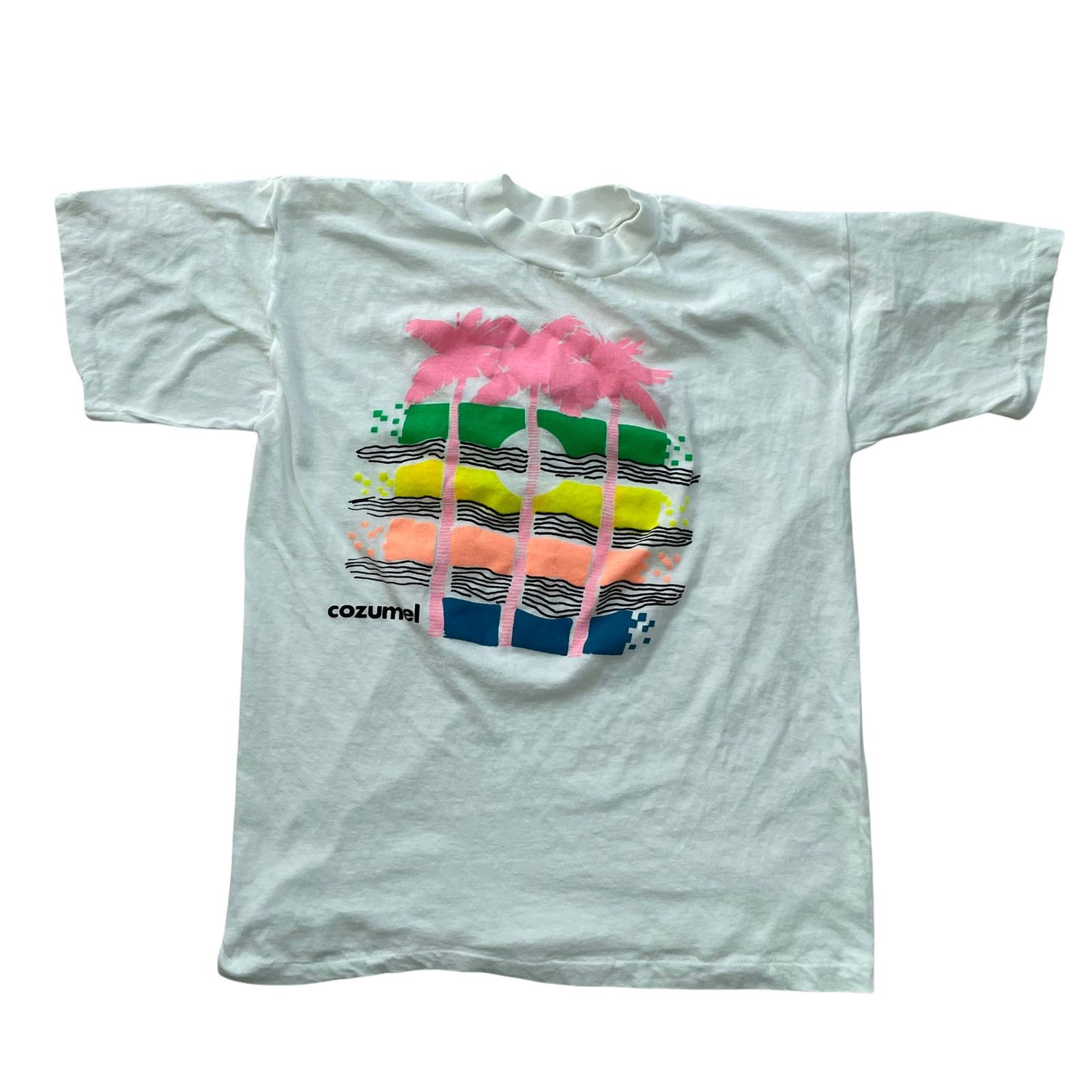 Vintage Vintage Cozumel Mexico Palm Tree Graphic Tee XL Size US XL / EU 56 / 4 - 1 Thumbnail