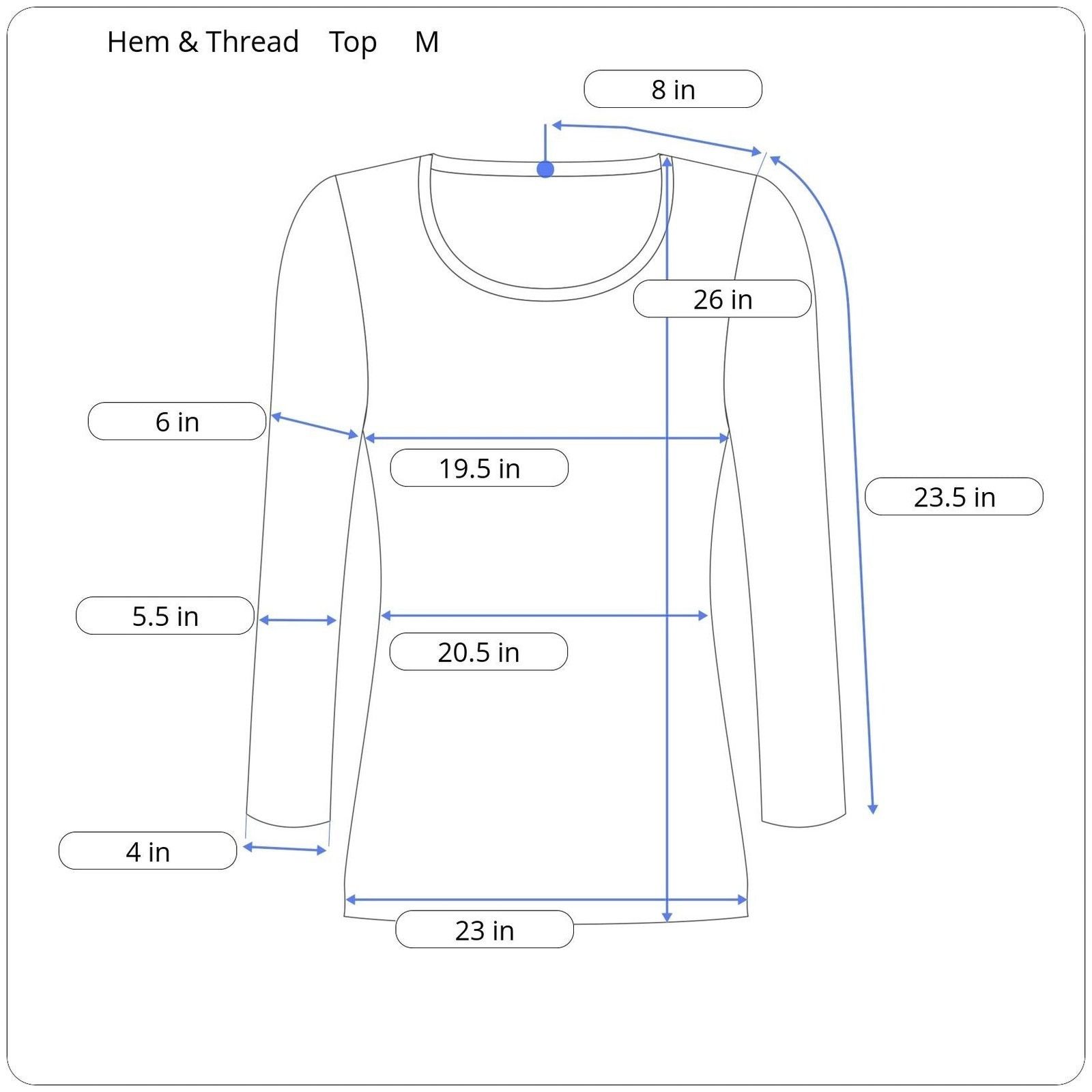 Other Hem & Thread Long Sleeve Button Up Shirt Women's Size Medium Size M / US 6-8 / IT 42-44 - 5 Thumbnail
