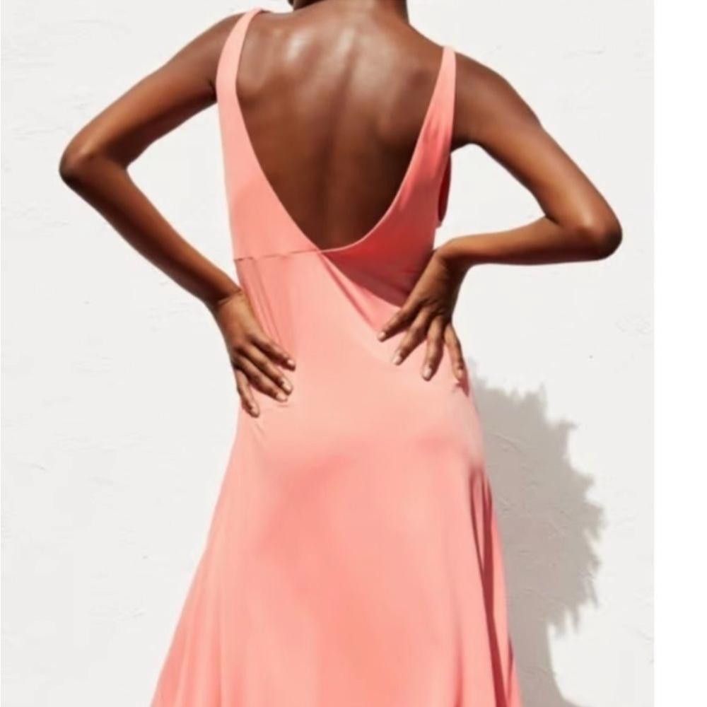 Zara Zara l Pink Slip Midi Dress Small Size S / US 4 / IT 40 - 2 Thumbnail