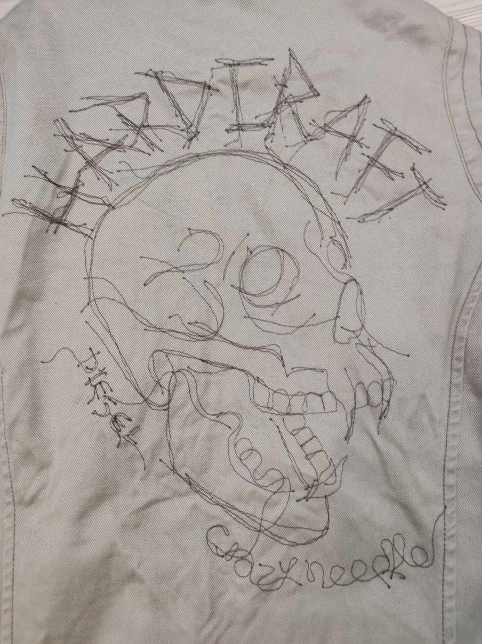 ジャケット・アウター \" Diesel \" Skull Stadium-Jacket Diesel Sukajan Embroidered Men's XXL Black Full Zip Bomber