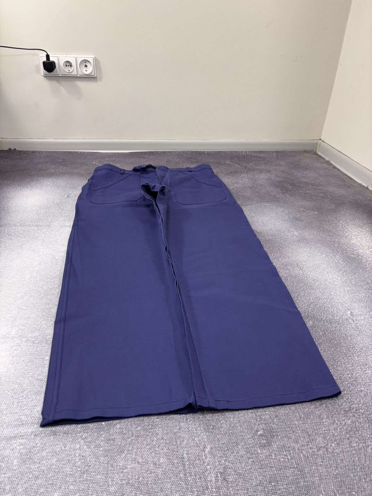 Other Vintage Sanfor French Workwear Pants 60s Utility Hydron Blue Size US 38 / EU 54 - 3 Thumbnail