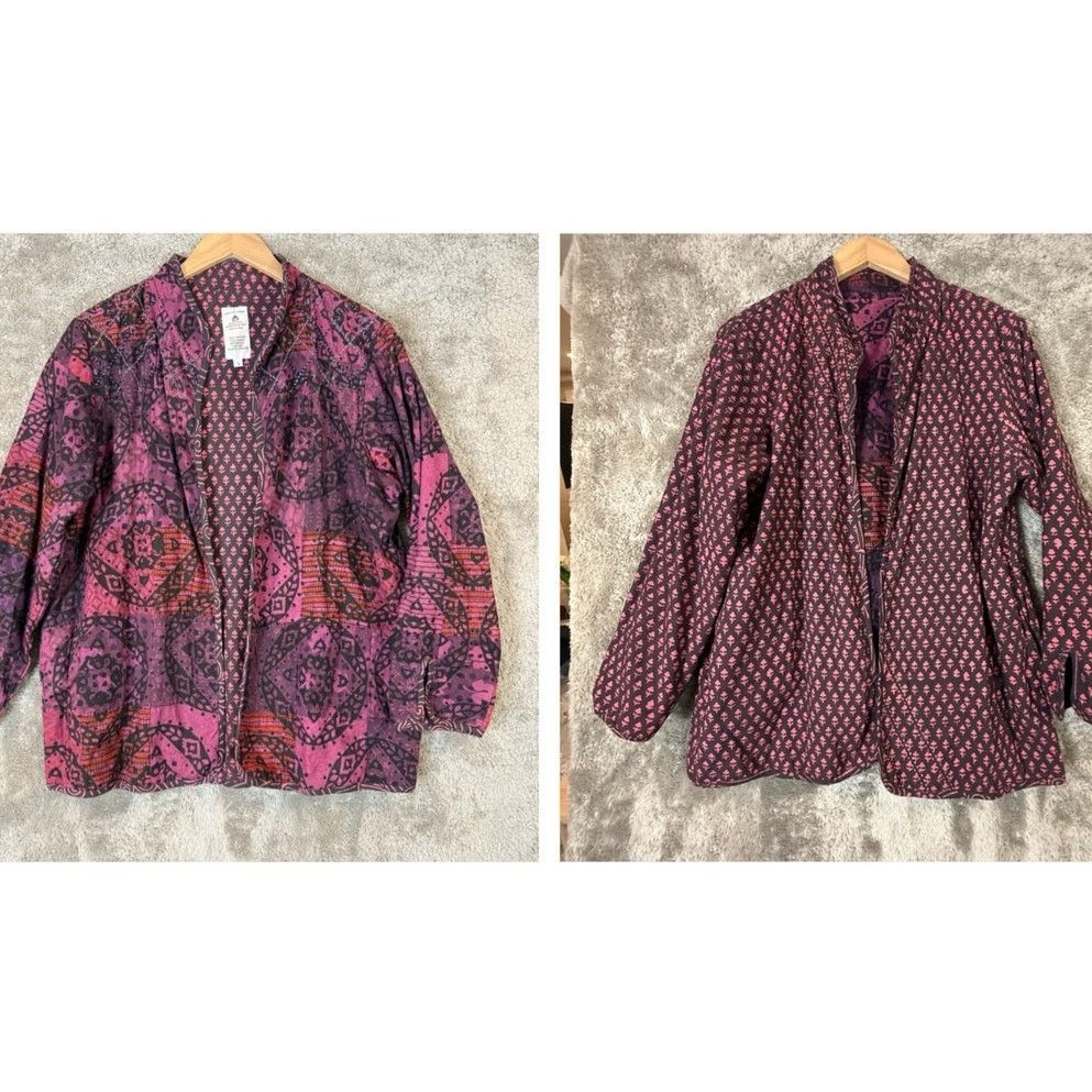 Other Dignity Not Charity Cotton Quilted Reversible Jacket L India Size L / US 10 / IT 46 - 1 Thumbnail