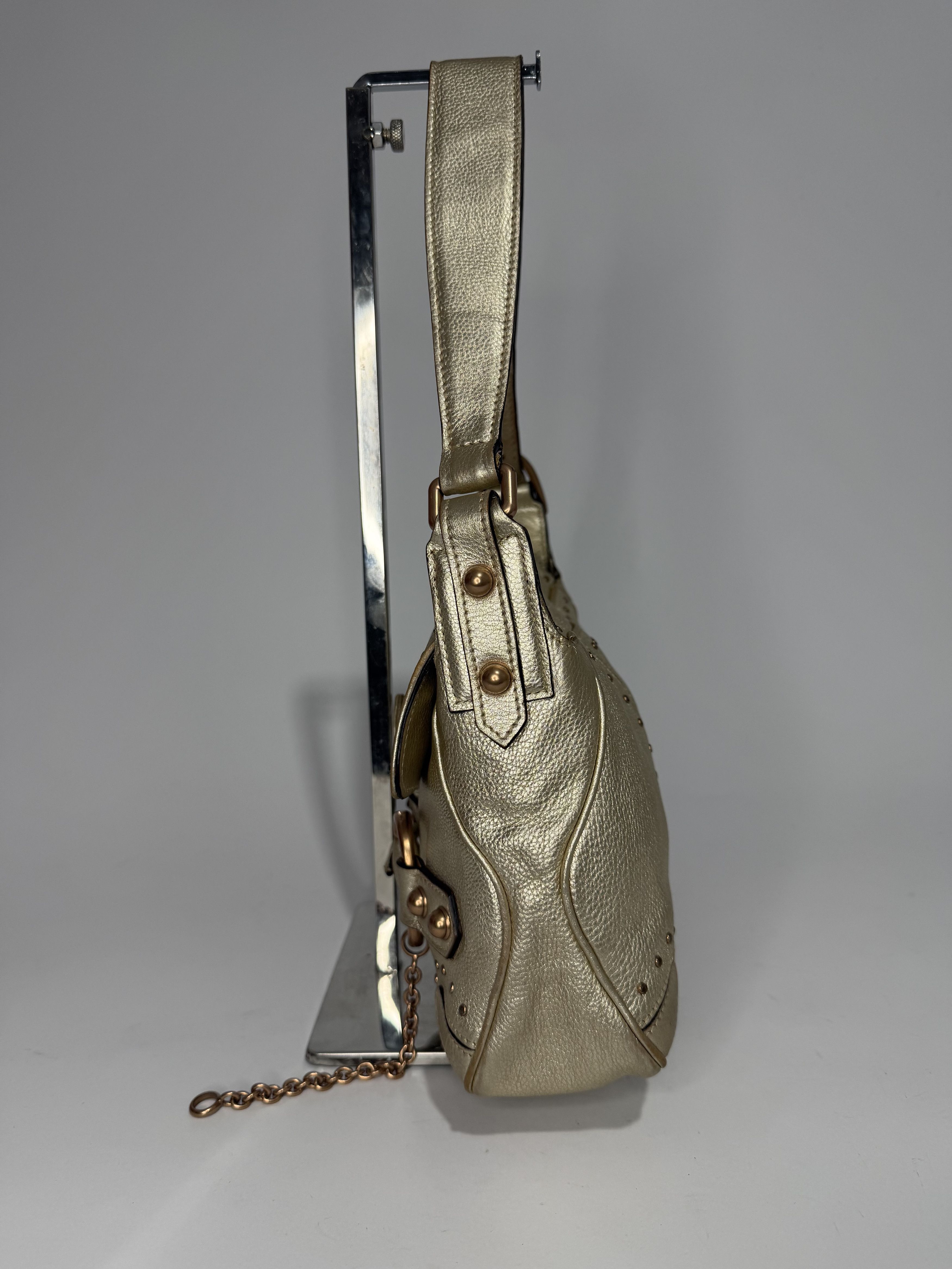 Gucci GUCCI Tom Ford Metallic Calfskin Horsebit Chain Studded Bag Size ONE SIZE - 5 Thumbnail
