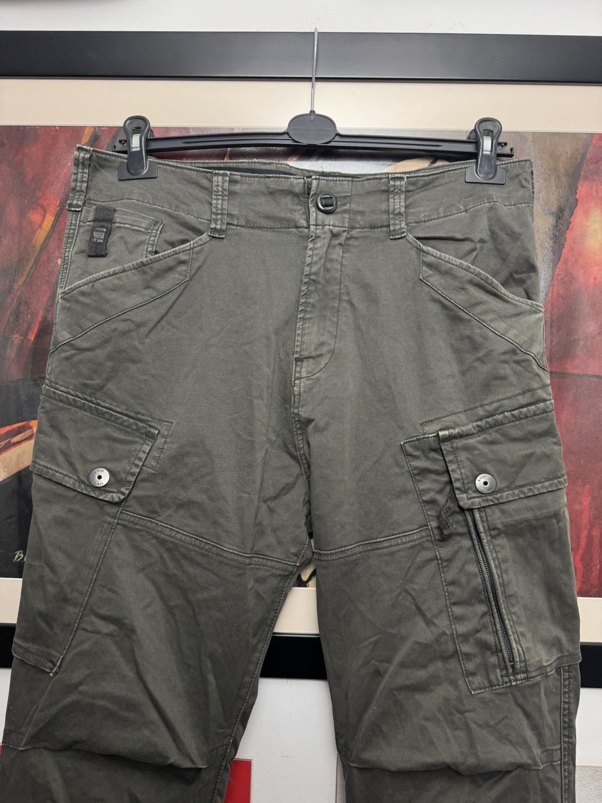 G-Star G Star Raw Olive Tactical Cargo Biker Pant Vintage Y2k Hype Size US 33 - 3 Thumbnail