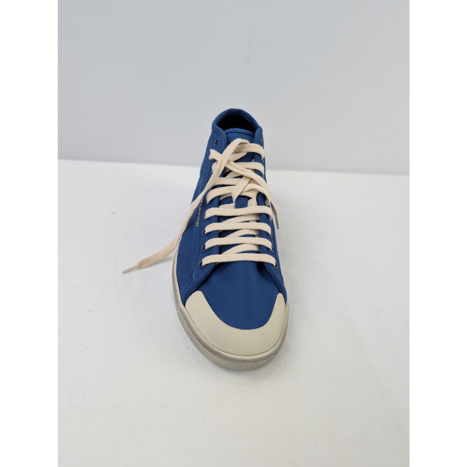 Saint Laurent Paris o1rshd1 Court Classic SL/39 mid-top sneakers in blue nylon Size US 9 / EU 42 - 13 Thumbnail