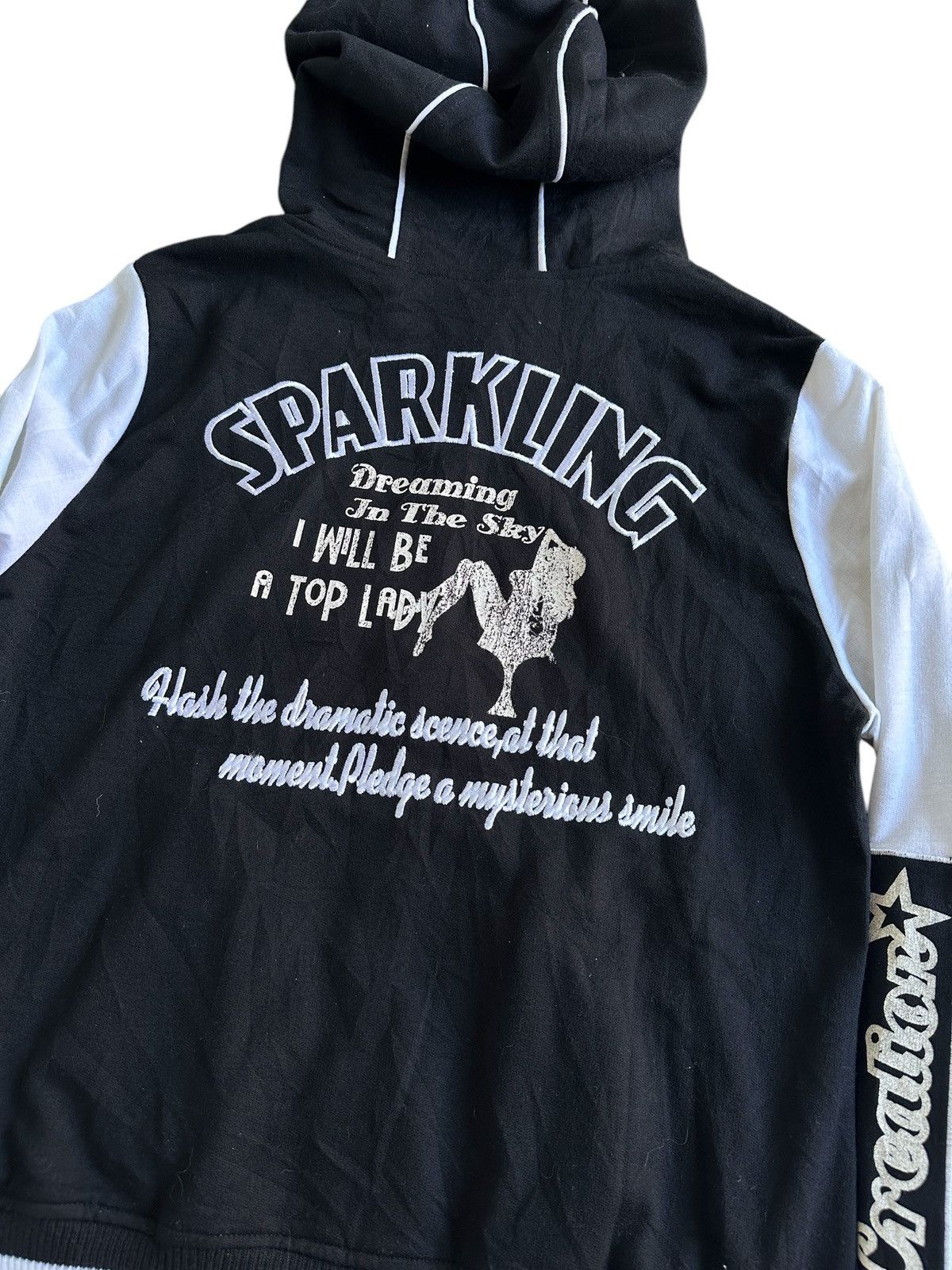 Hysteric Glamour 2000s DREAMING IN THE SKY VARSITY BUTTON HOODIE Size US M / EU 48-50 / 2 - 4 Thumbnail