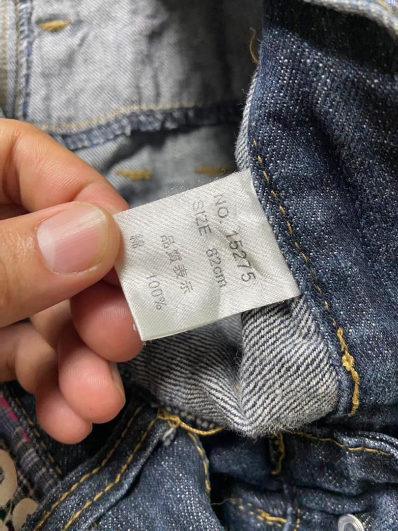 Japanese Brand NYLAUS Genuine Double Waist Three Quarter Jeans (186) Size US 29 - 5 Thumbnail