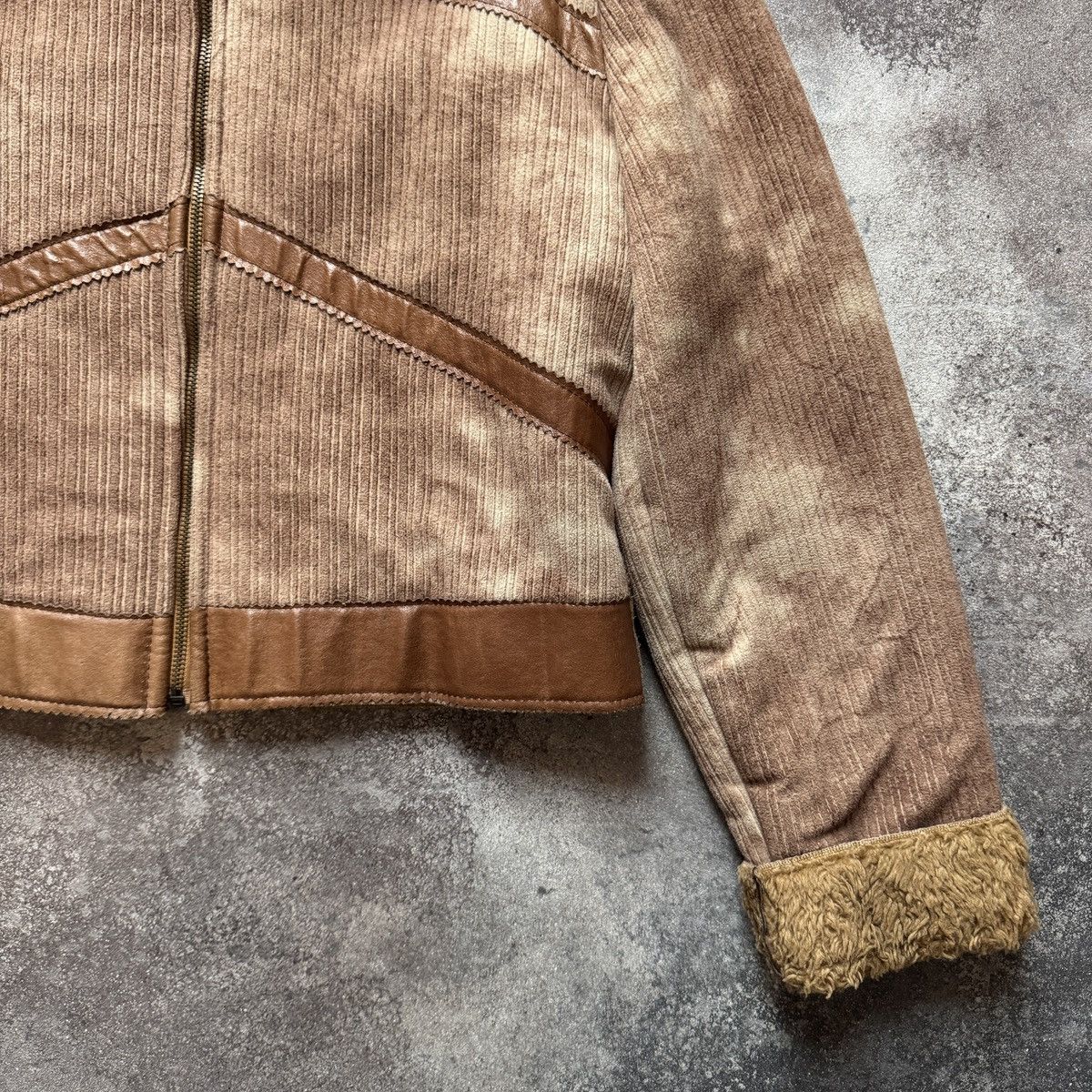 20471120 Y2K Vintage Faux Fur Aviator Shearling Cropped Jacket Size M / US 6-8 / IT 42-44 - 10 Thumbnail