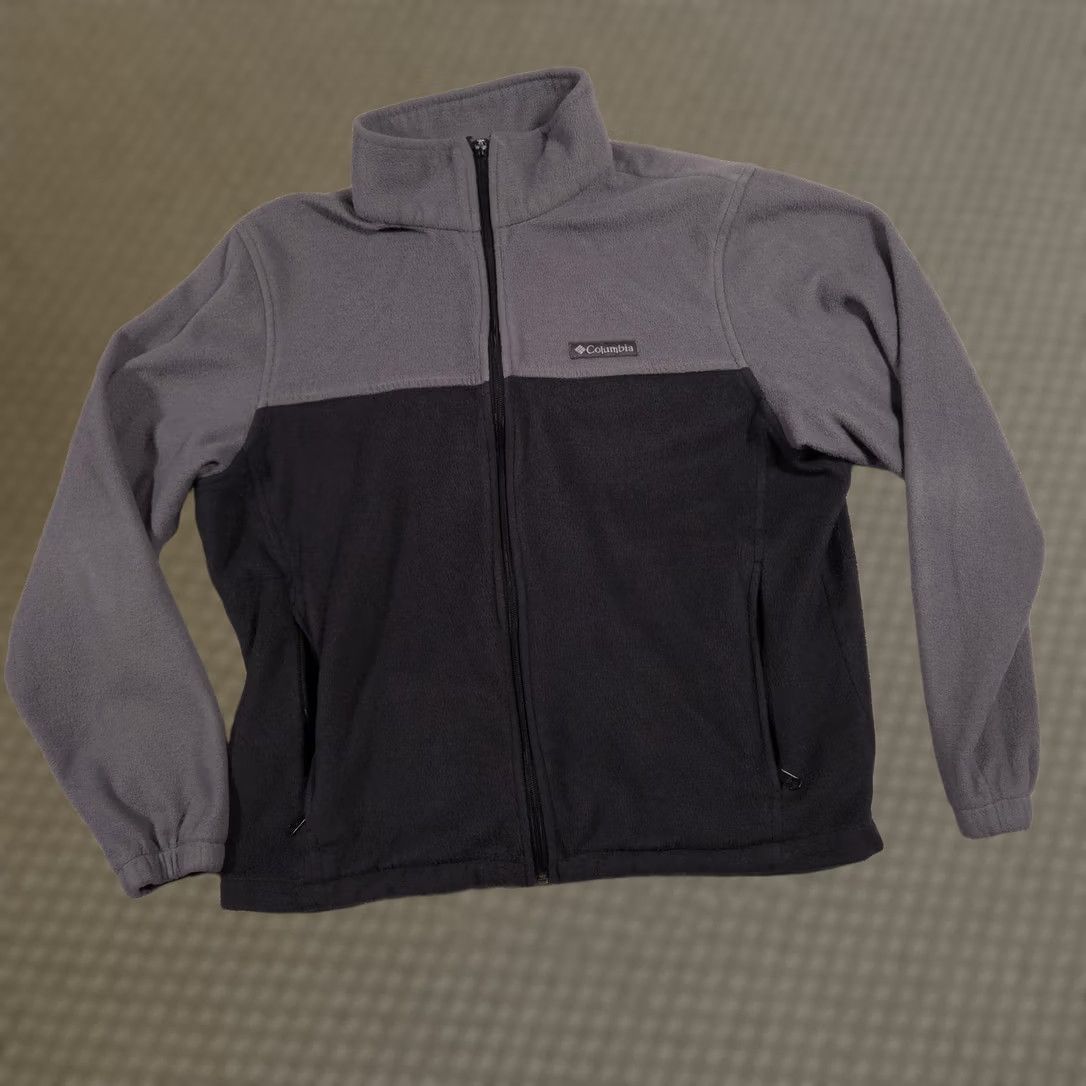 Vintage Columbia Fleece Jacket Mens Large Black Full Zip Stand Collar Pockets Hiking Windbreaker Size US L / EU 52-54 / 3 - 1 Thumbnail