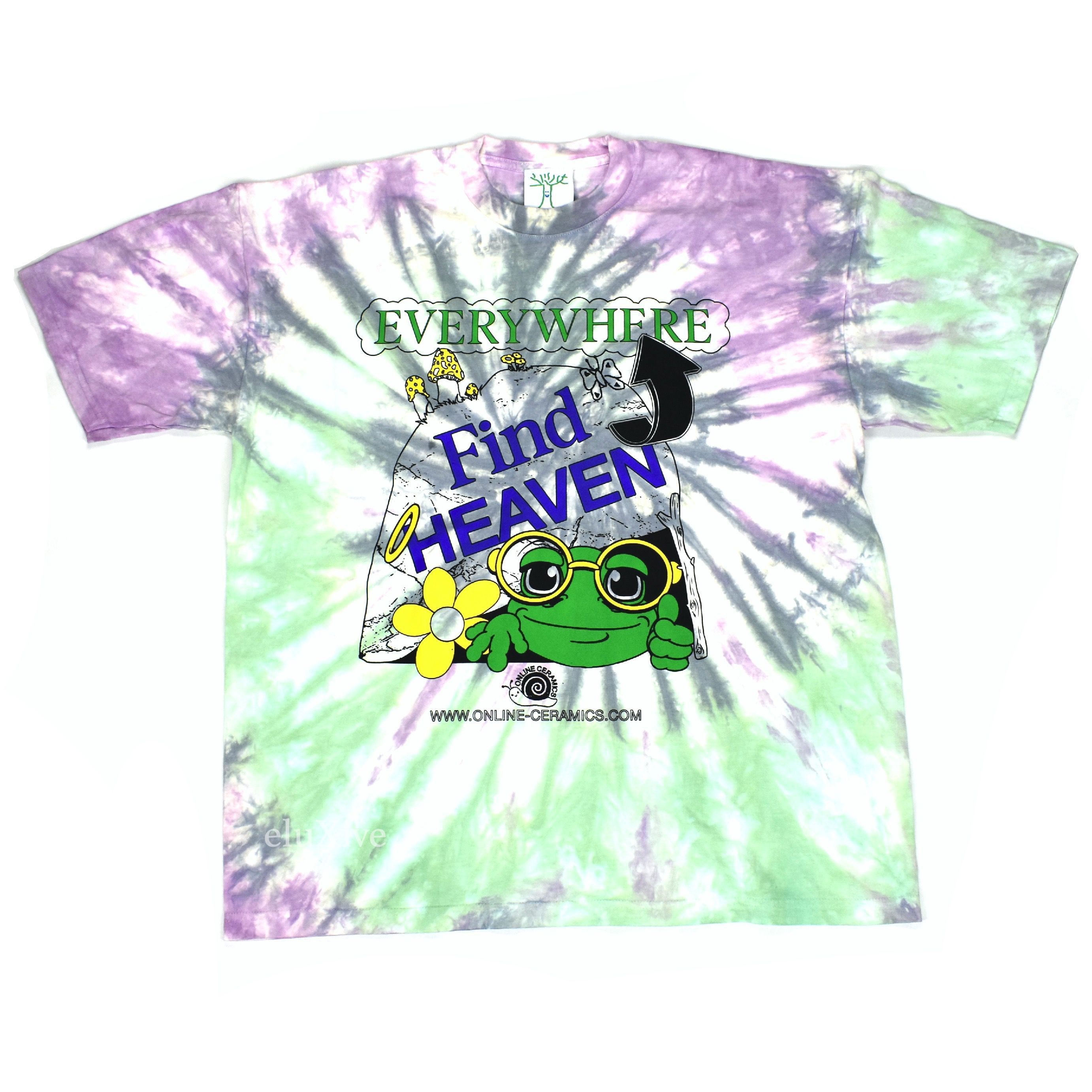 Online Ceramics Online Ceramics Find Heaven TieDye T Shirt Green/Purple DS Size US XL / EU 56 / 4 - 1 Preview