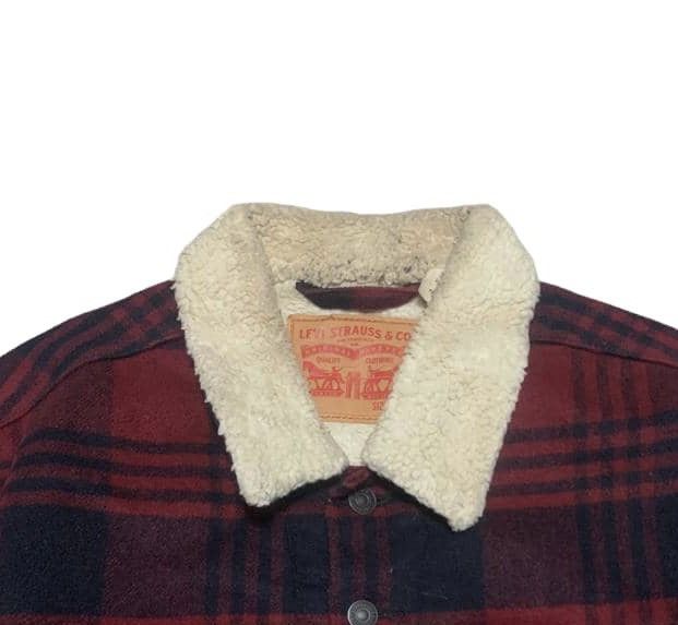 Levi's Levi’s Plaid Wool Trucker Jacket Size US L / EU 52-54 / 3 - 6 Thumbnail