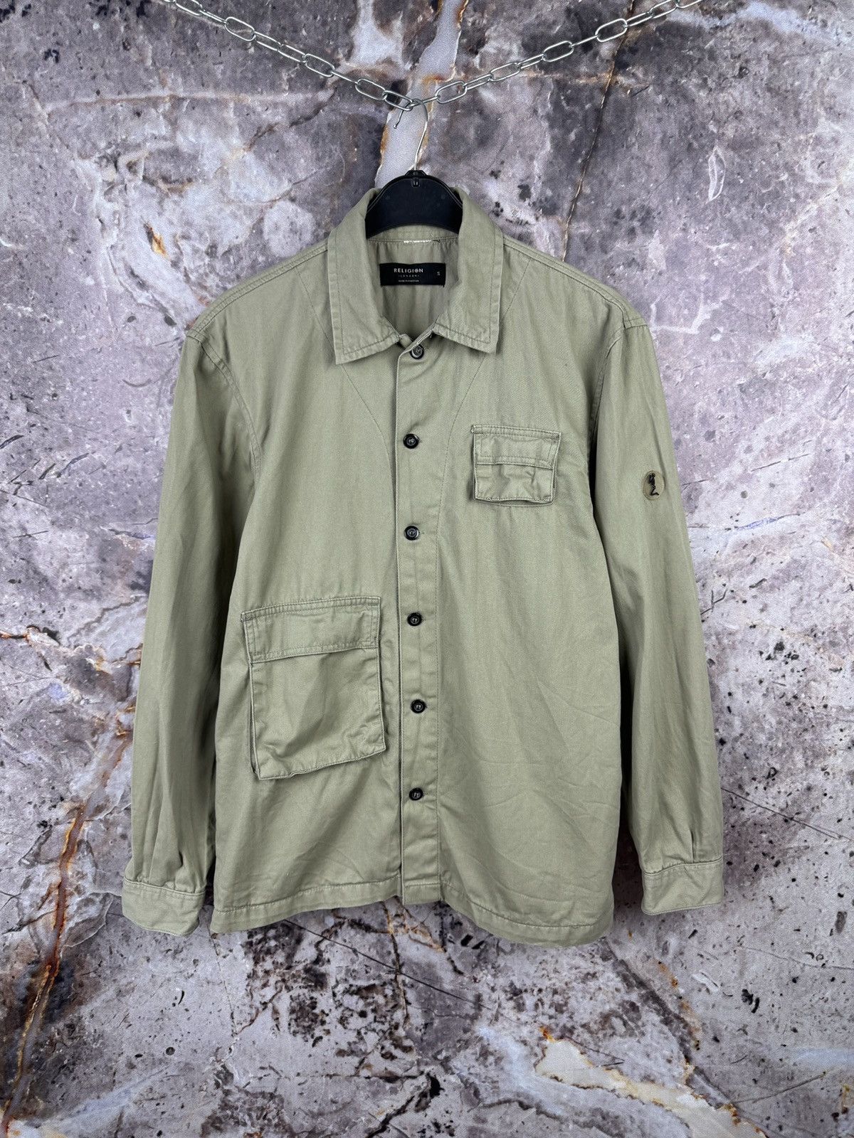 Other Religion Utility Overshirt Jacket Khaki Button Up Military Size US S / EU 44-46 / 1 - 1 Thumbnail