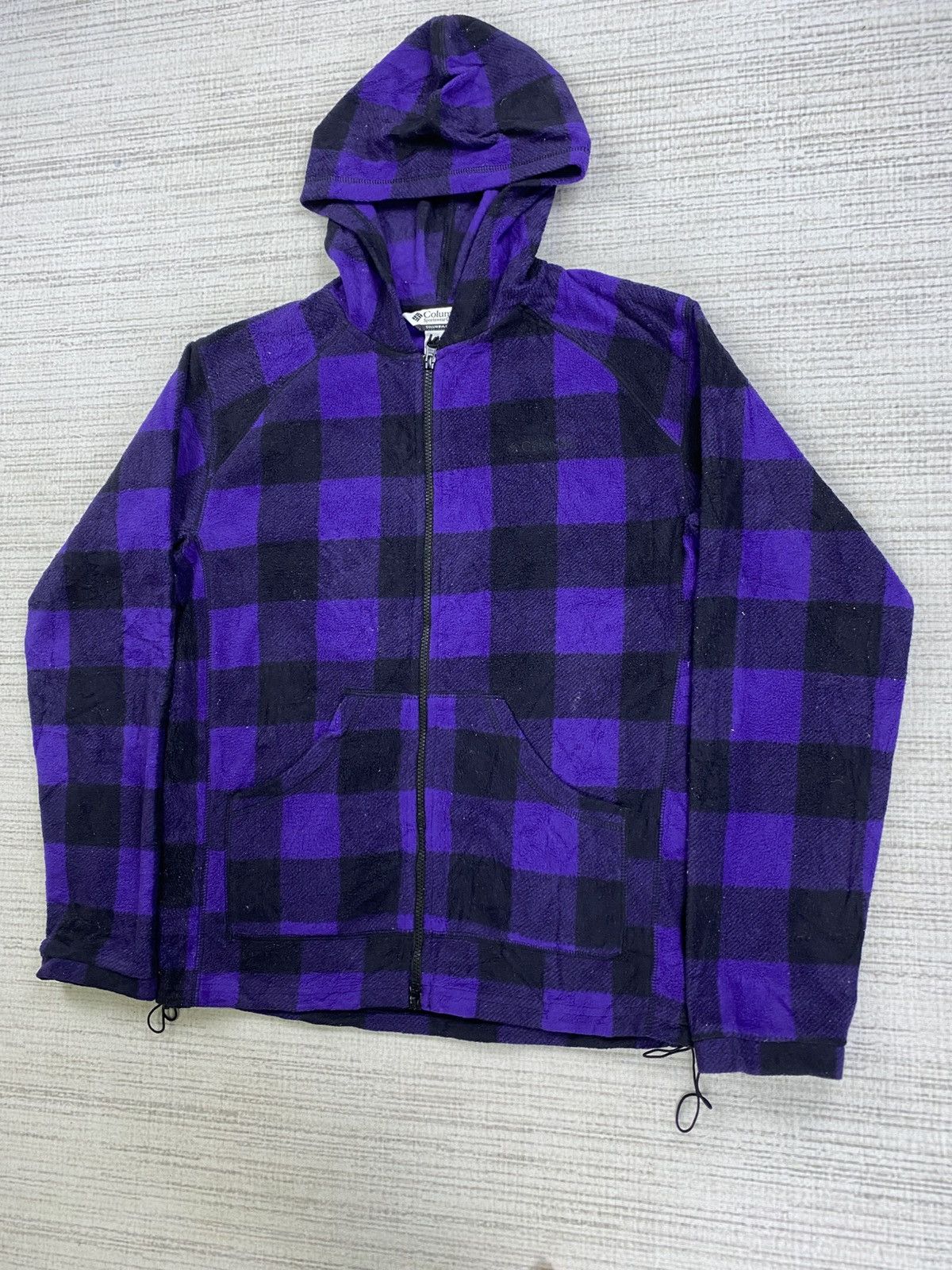 Columbia × Vintage Vtg Columbia Sportwear Company Block Check Fullzip Jacket Size US L / EU 52-54 / 3 - 4 Thumbnail