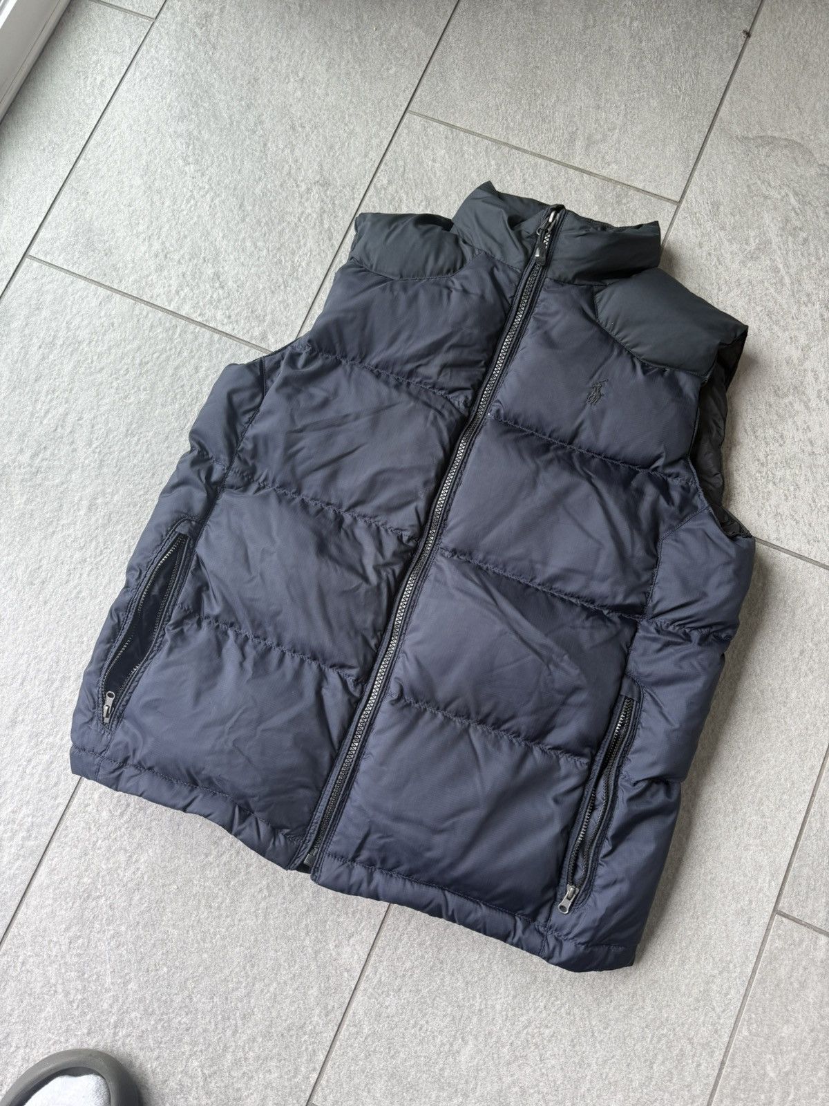 Polo Ralph Lauren black and dark blue polo puffer vest Size US M / EU 48-50 / 2 - 2 Thumbnail