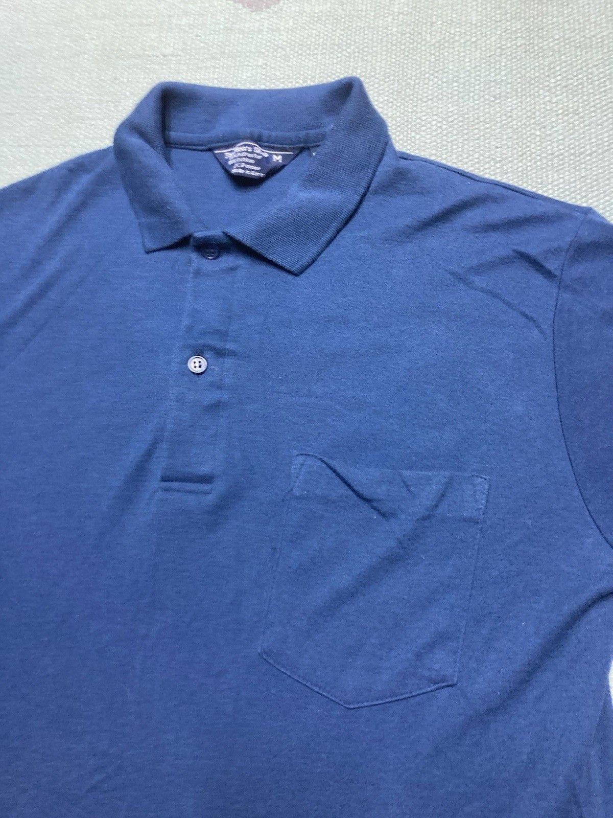 Vintage Vtg 80s polo shirt JCPenney navy blue soft pol cotton medium Size US M / EU 48-50 / 2 - 3 Thumbnail
