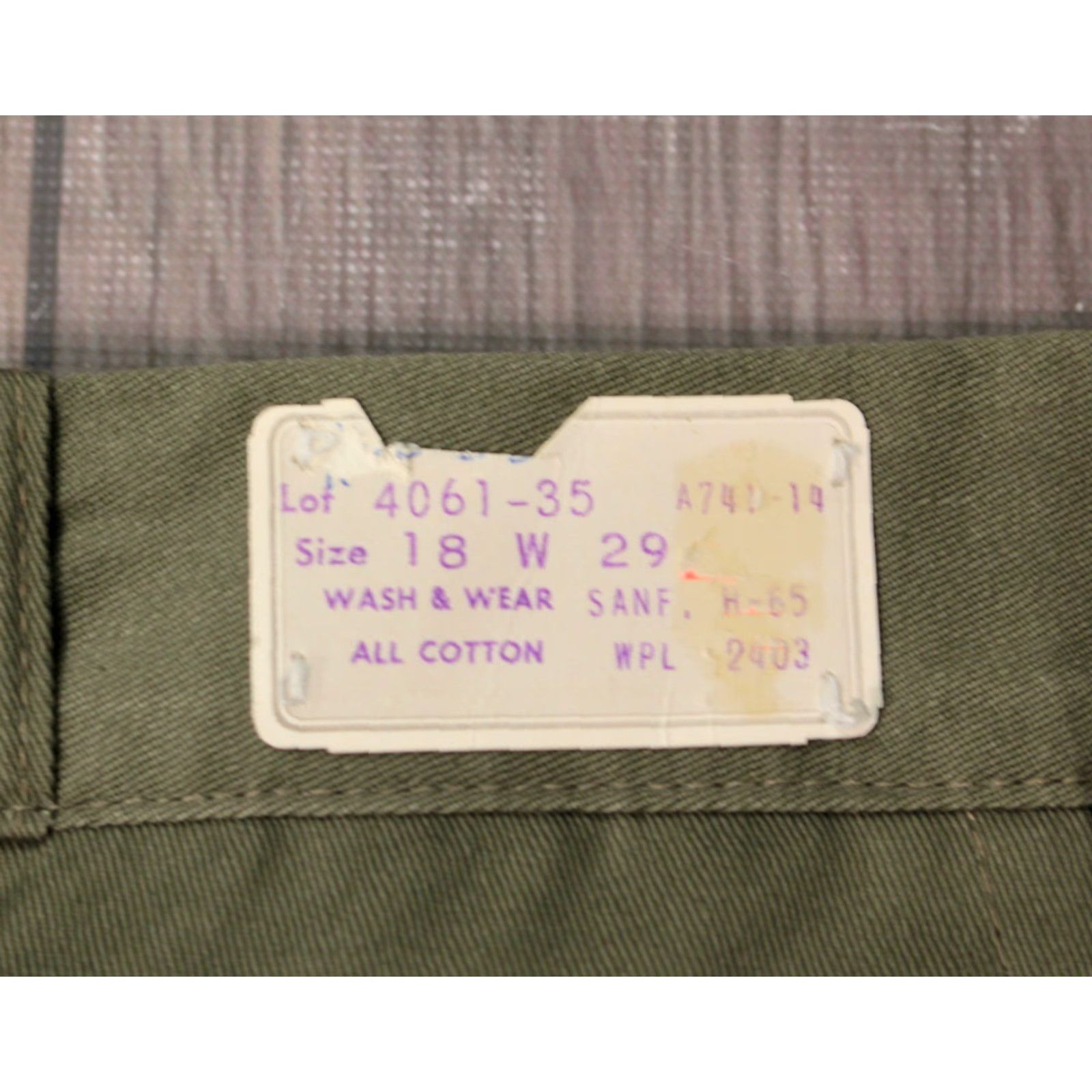 Vintage VTG 1960s Green Cotton Shorts Sz 29 Mens Baseball? 60s Boy's 18 Wash & Wear NOS Cotton Short? Size US 29 - 3 Thumbnail