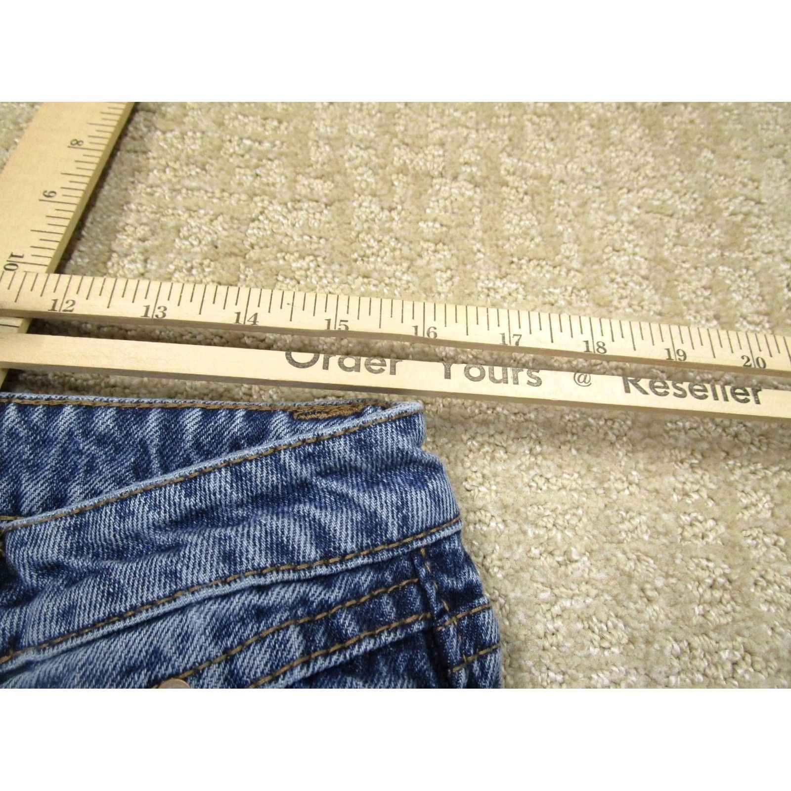 Vintage Rock & Roll Jeans Women 31 Blue High Rise Flared Western Jeans Light Wash Denim Hook Zip Pocket 5-Pocket Relaxed Logo Cowboy Hipster Southwestern Size 24" / US 00 / IT 34 - 5 Thumbnail
