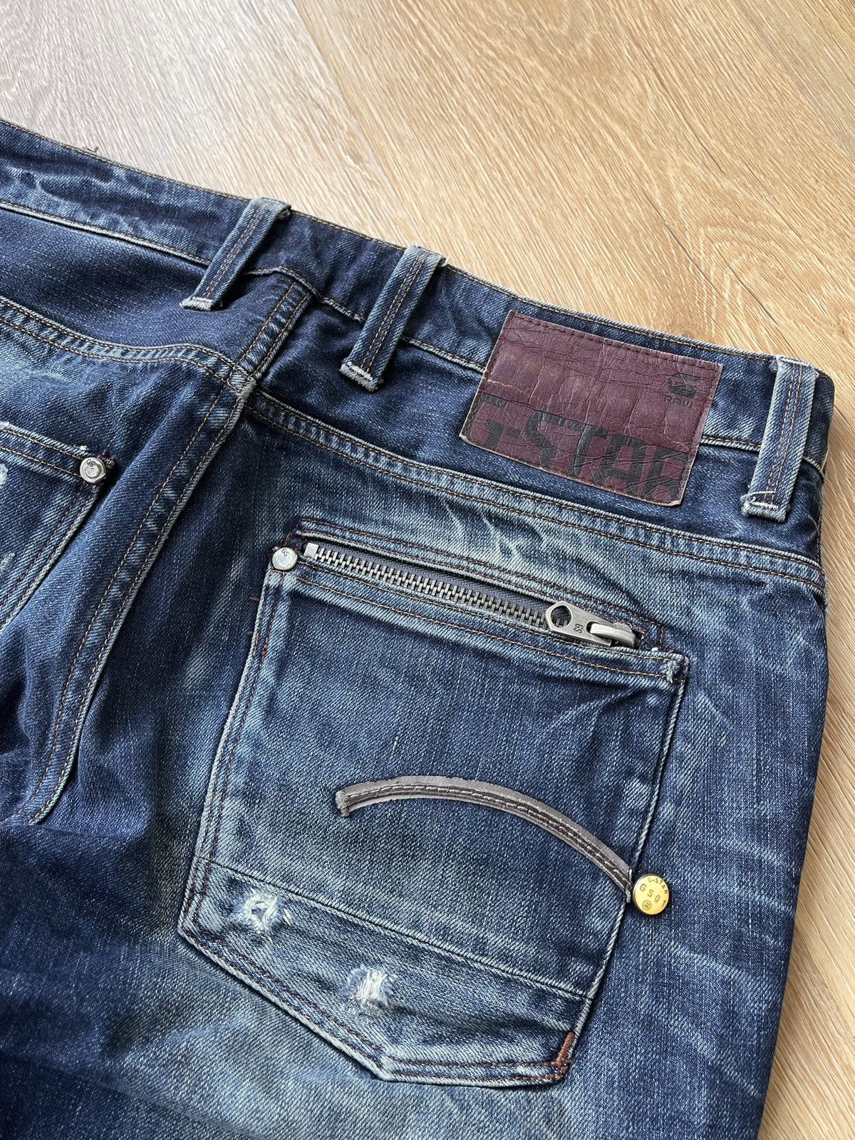 G-Star G-Star Raw Distressed Denim Jeans y2k Grunge Size US 34 / EU 50 - 10 Thumbnail