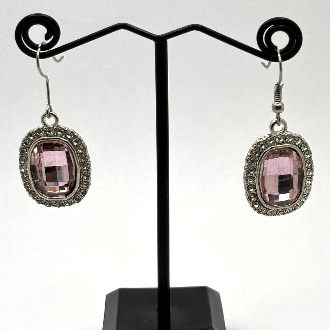 Other Vintage silver & pink earrings Size ONE SIZE - 3 Thumbnail