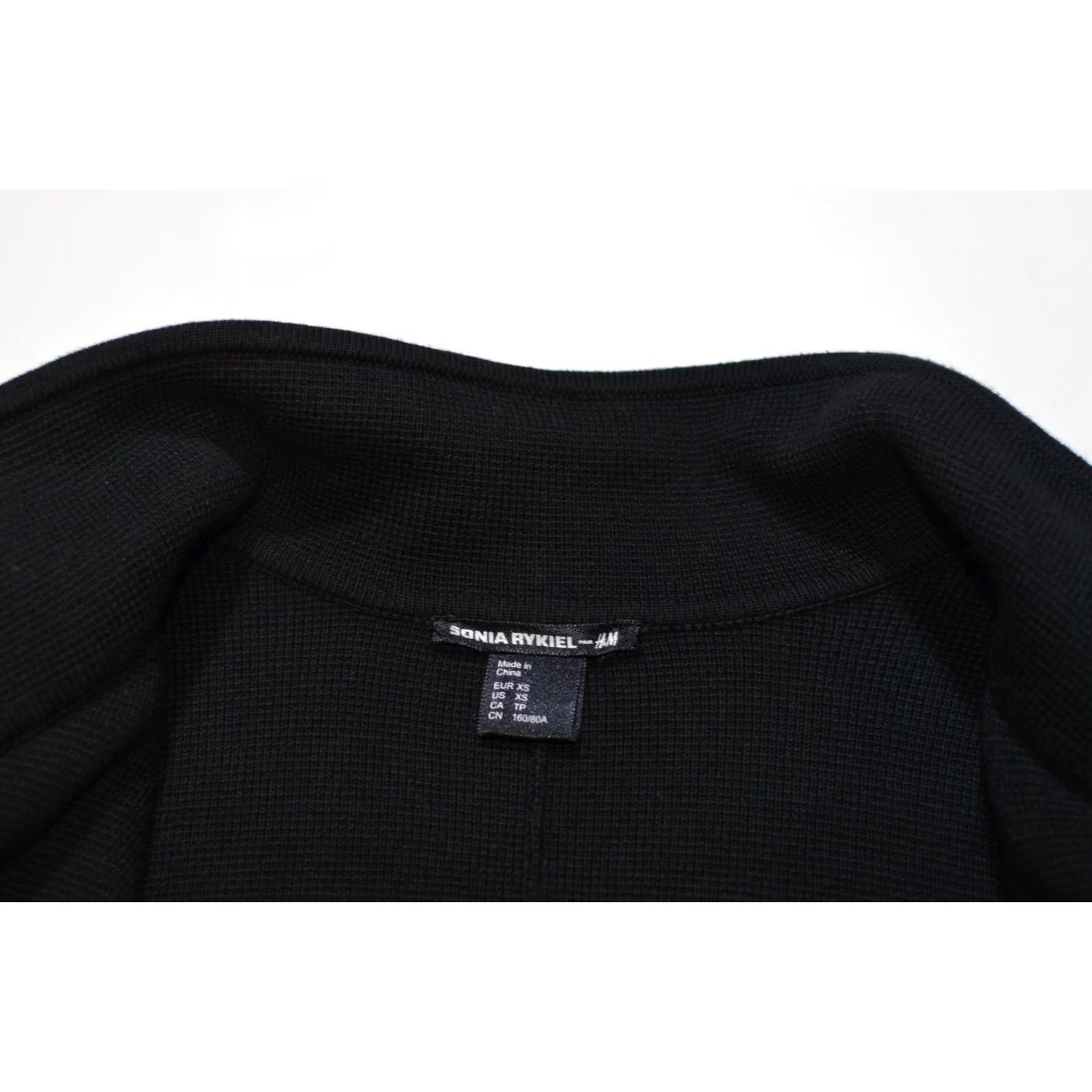 Vintage Wmns Sonia Rykiel x H&M Pima Cotton Sweater Blazer Jacket XS Women Cardigan Black 100% Cotton 1990s 2000s Men/Women not applicable Size XS / US 0-2 / IT 36-38 - 6 Thumbnail