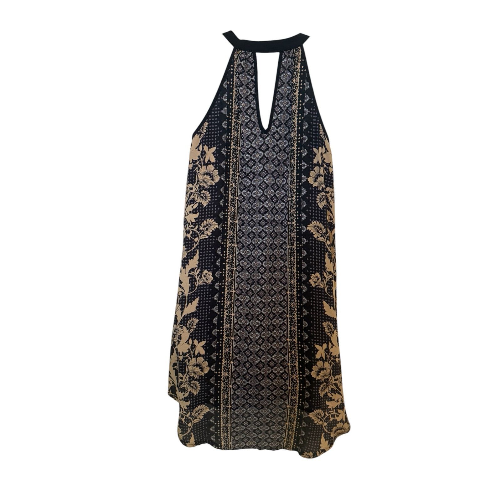 ASTR The Label Astr Blck Mini Flowy Tassel Ties Keyhold Back Dress S Size S / US 4 / IT 40 - 2 Thumbnail