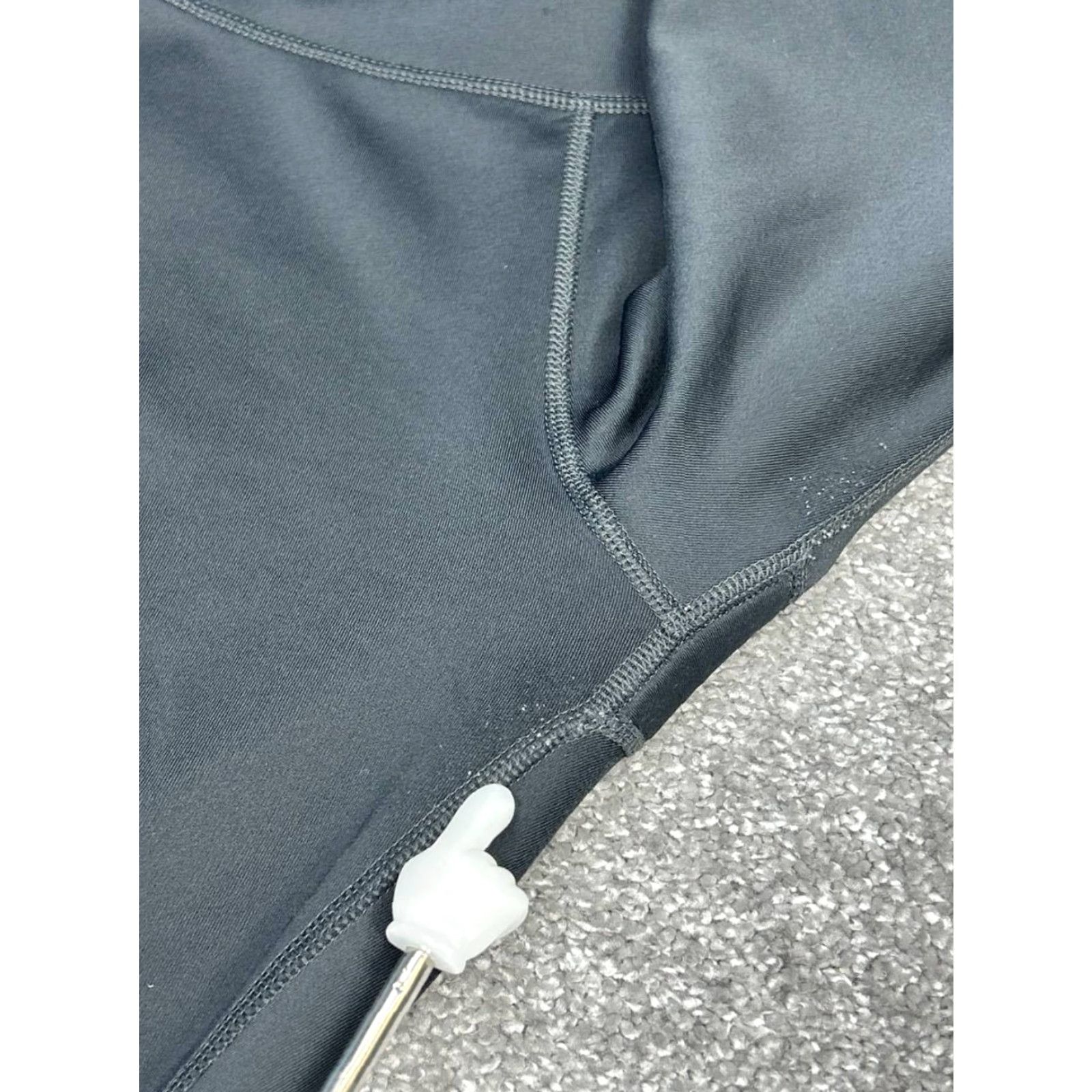 Adidas adidas Climalite Leggings Womens Medium Gray 3 Stripes Trefoil Logo Mid Rise Size 32" / US 10 / IT 46 - 3 Thumbnail