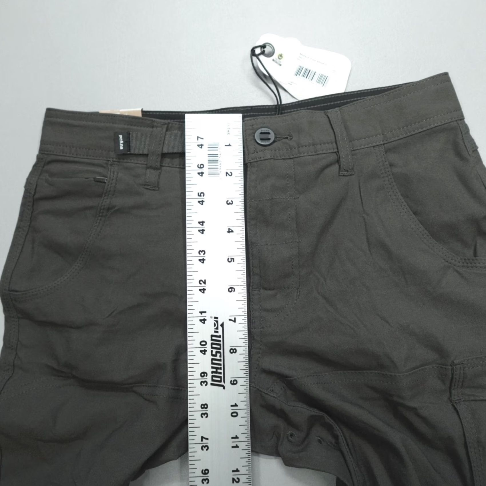 Prana prAna Zion Shorts II Men's 28 10" Inseam Cargo Dark Iron Belted Gray Nylon Spandex Regular Mid Rise Flat Front Pocket Cargo Size US 28 / EU 44 - 6 Thumbnail