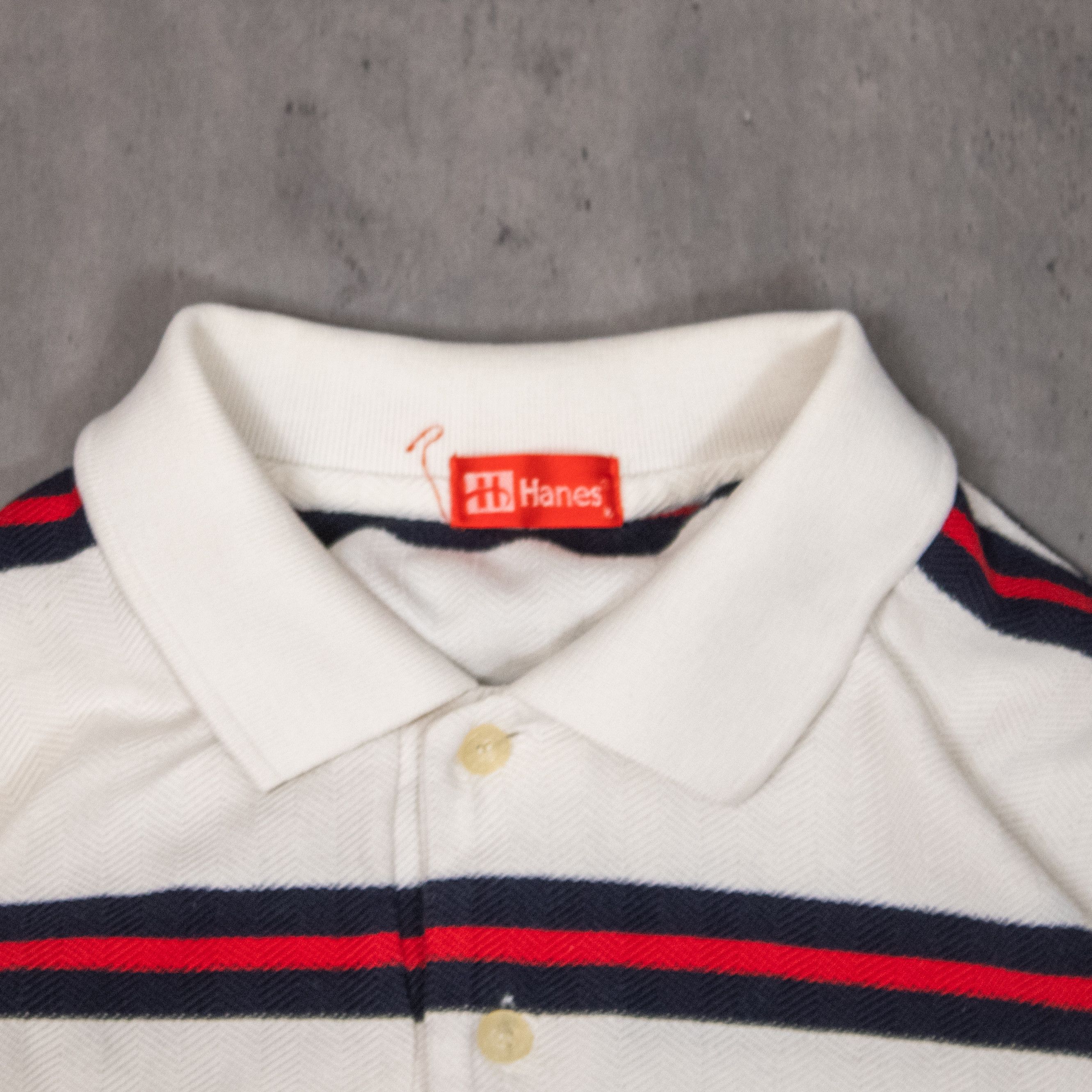 Hanes Vintage VTG 1990's 90's Hanes Stripped Polo Shirt Size US M / EU 48-50 / 2 - 4 Thumbnail
