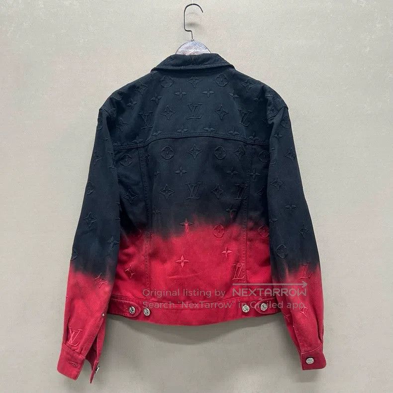 Louis Vuitton Louis Vuitton Black and red rendered embroidered aged deni Size US M / EU 48-50 / 2 - 2 Thumbnail
