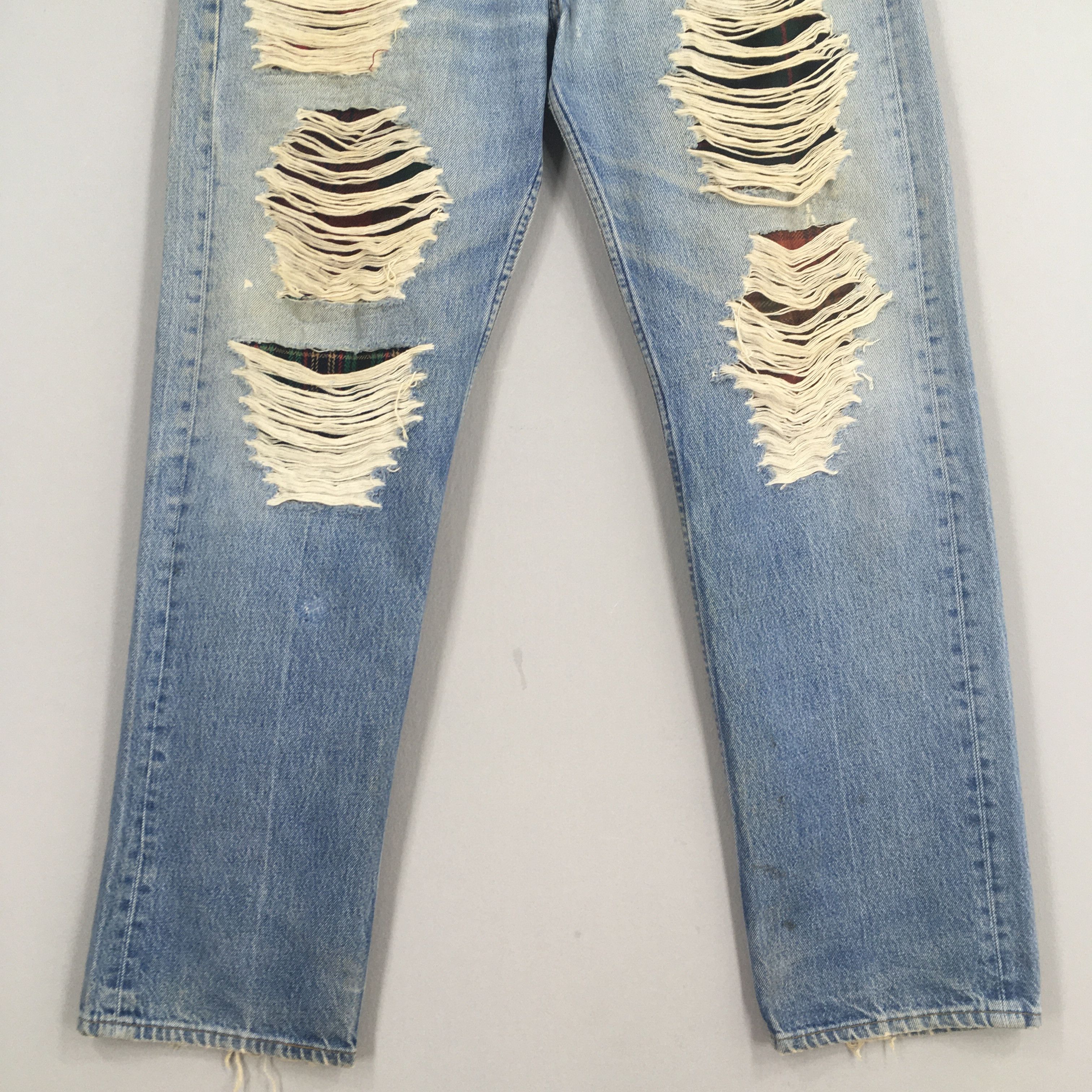 Size 33x28.5 Vintage 80s Levi's 501 Faded Blue Jeans