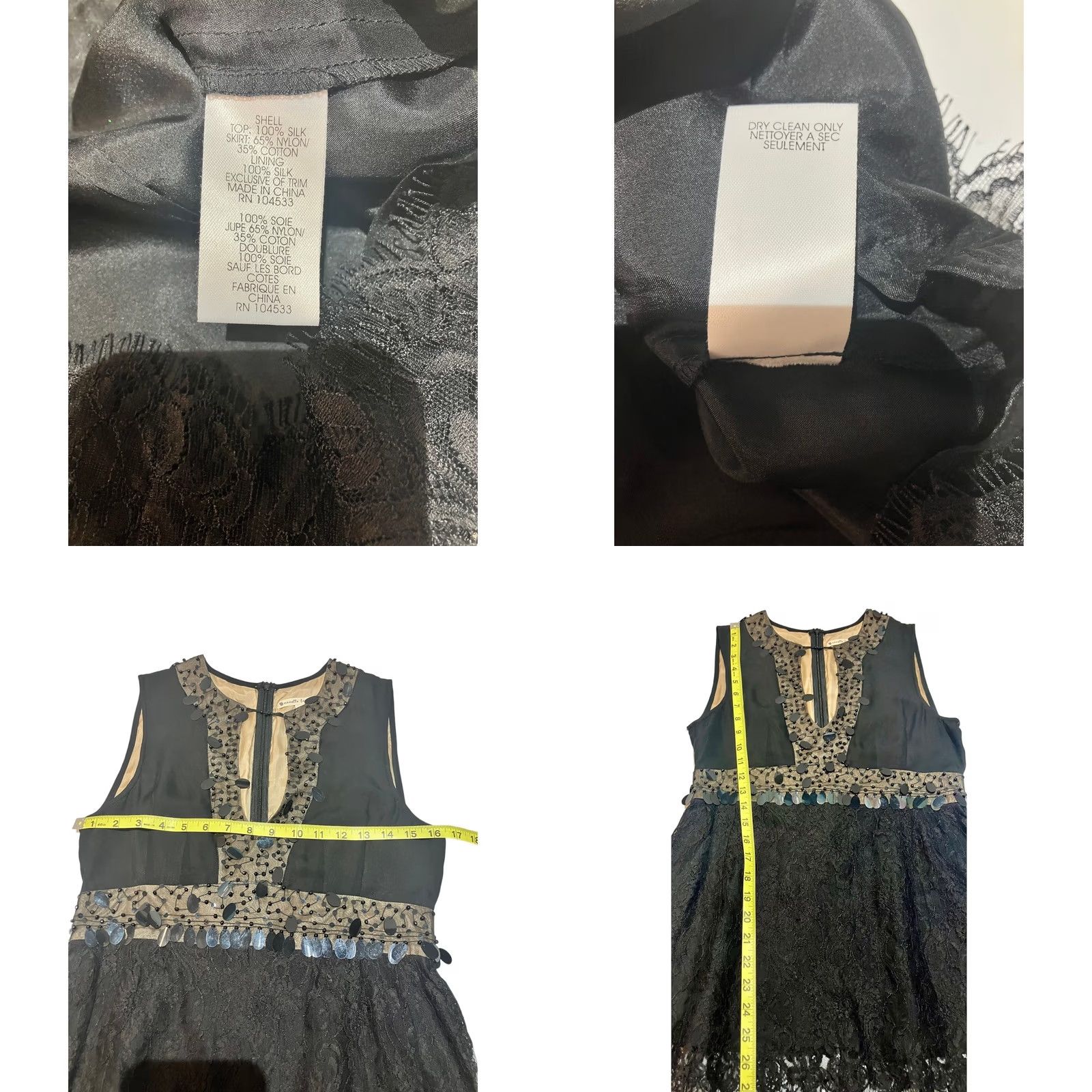 Nanette Lepore Nanette Lepore Blouse Tunic Beaded Silk Black Sleeveless Size 6 Womens Dressy Party/Cocktail Wedding E8 Size M / US 6-8 / IT 42-44 - 8 Thumbnail