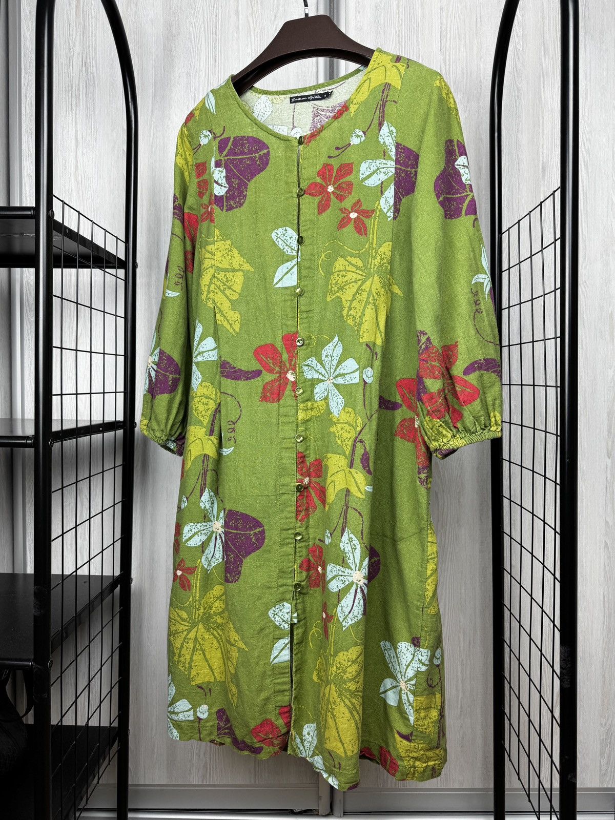 Gudrun Sjoden Gudrun Sjödén Flower cotton linen ling sleeve sleeve dress M Size M / US 6-8 / IT 42-44 - 3 Thumbnail