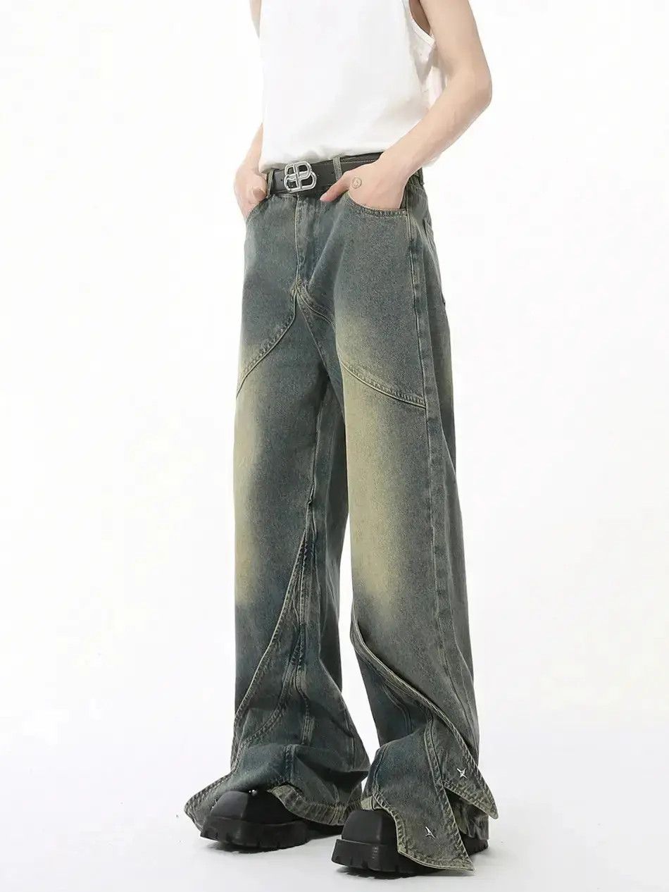 Japanese Brand Retro loose straight leg jeans Size US 30 / EU 46 - 1 Thumbnail
