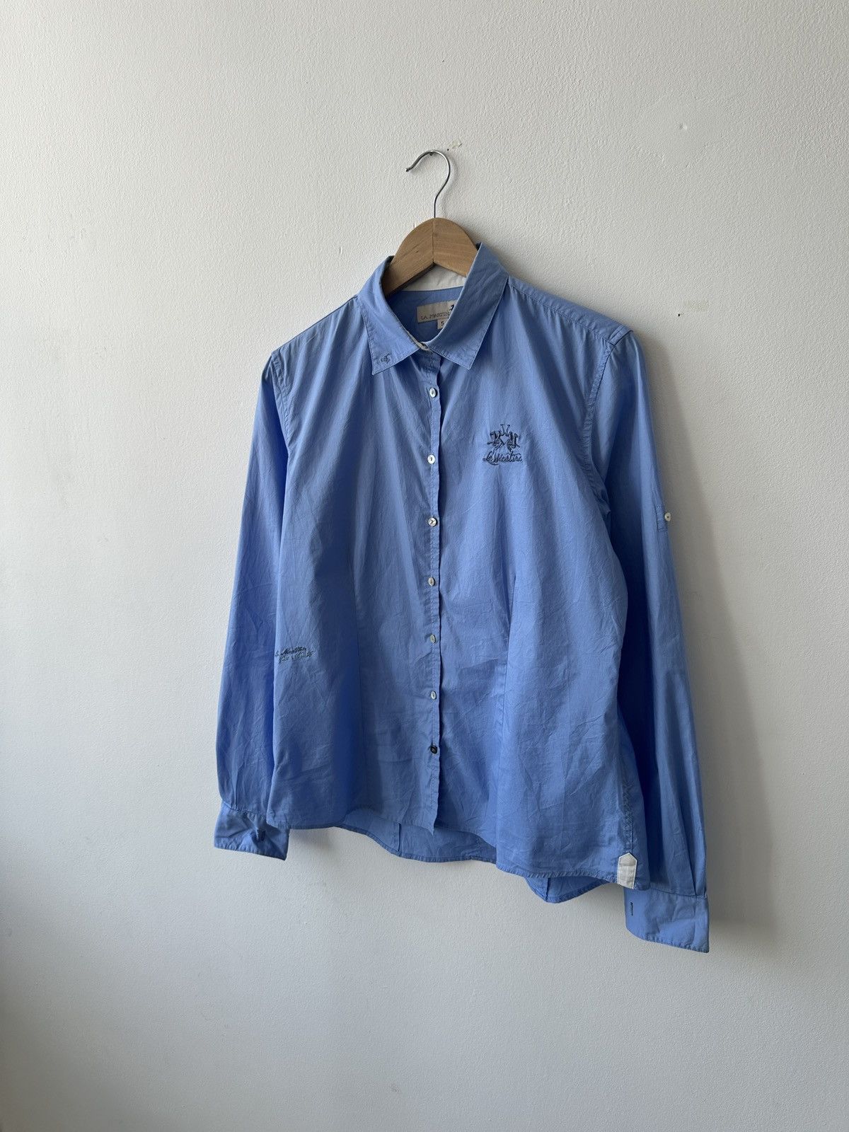 La Martina La Martina Argentina Blue Long Sleeve Button Down Shirt Size L / US 10 / IT 46 - 5 Thumbnail