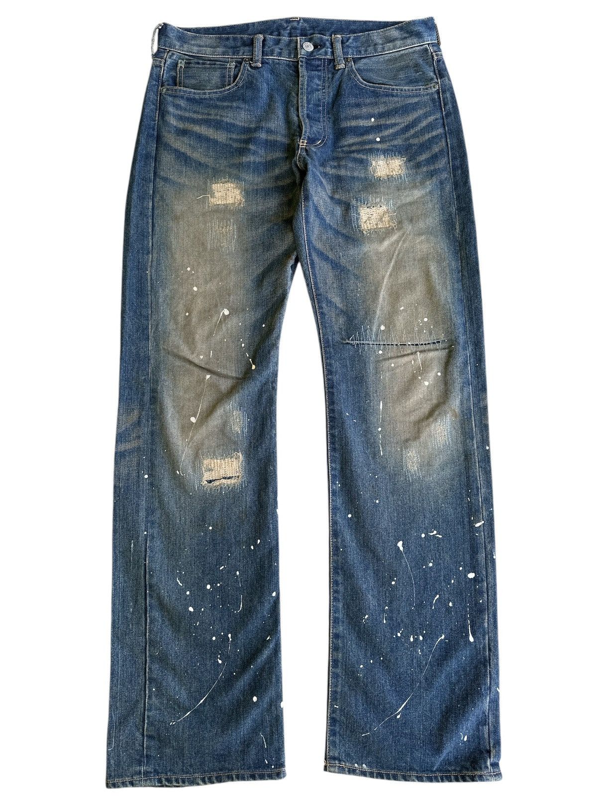 Japanese Brand Takeo Kikuchi Distress Honeycomb .. Size US 34 / EU 50 - 1 Thumbnail