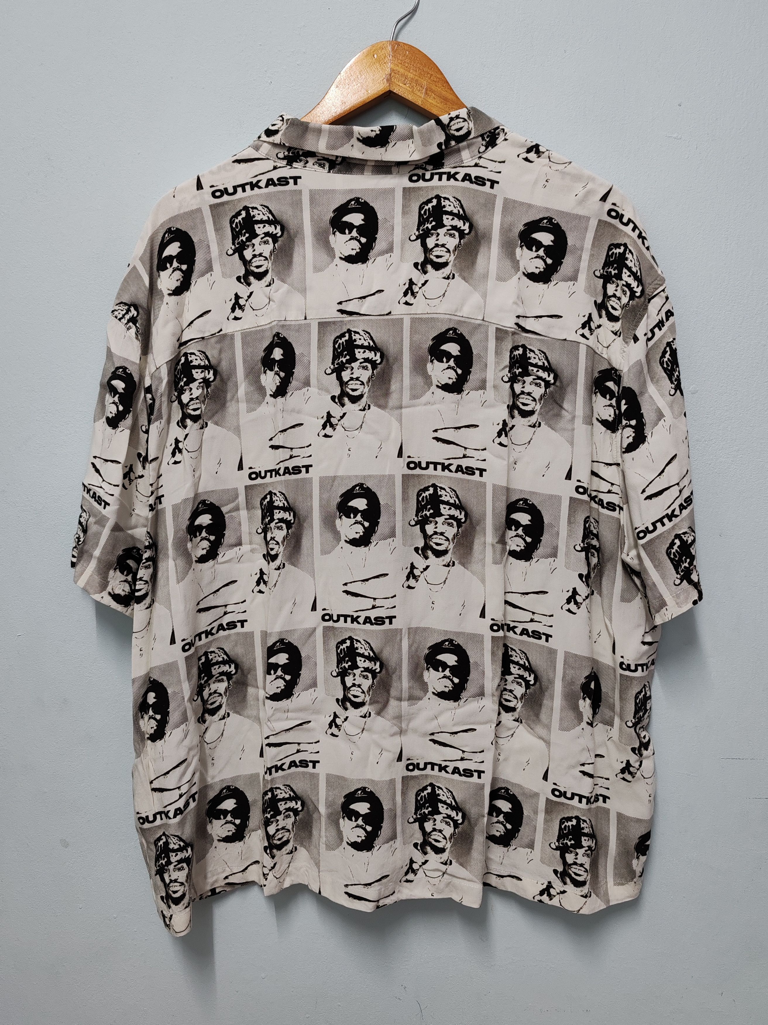 Japanese Brand Outkast All Over Print Button Up Shirt Rap Hip Hop Dre Size US XL / EU 56 / 4 - 2 Thumbnail