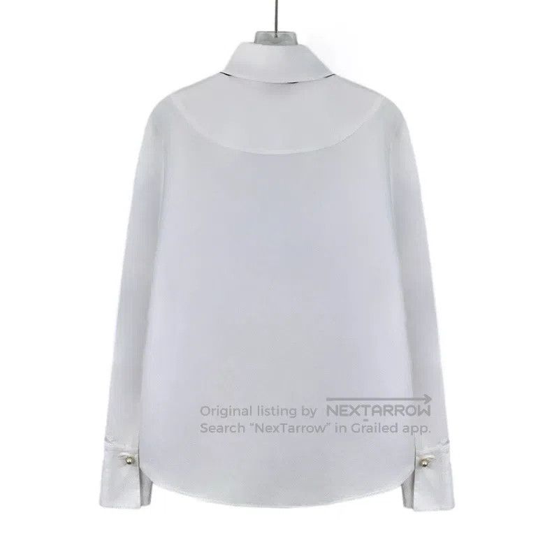 Chanel Chanel White cotton tie bow single-breasted long-sleeved s Size XS / US 0-2 / IT 36-38 - 2 Thumbnail