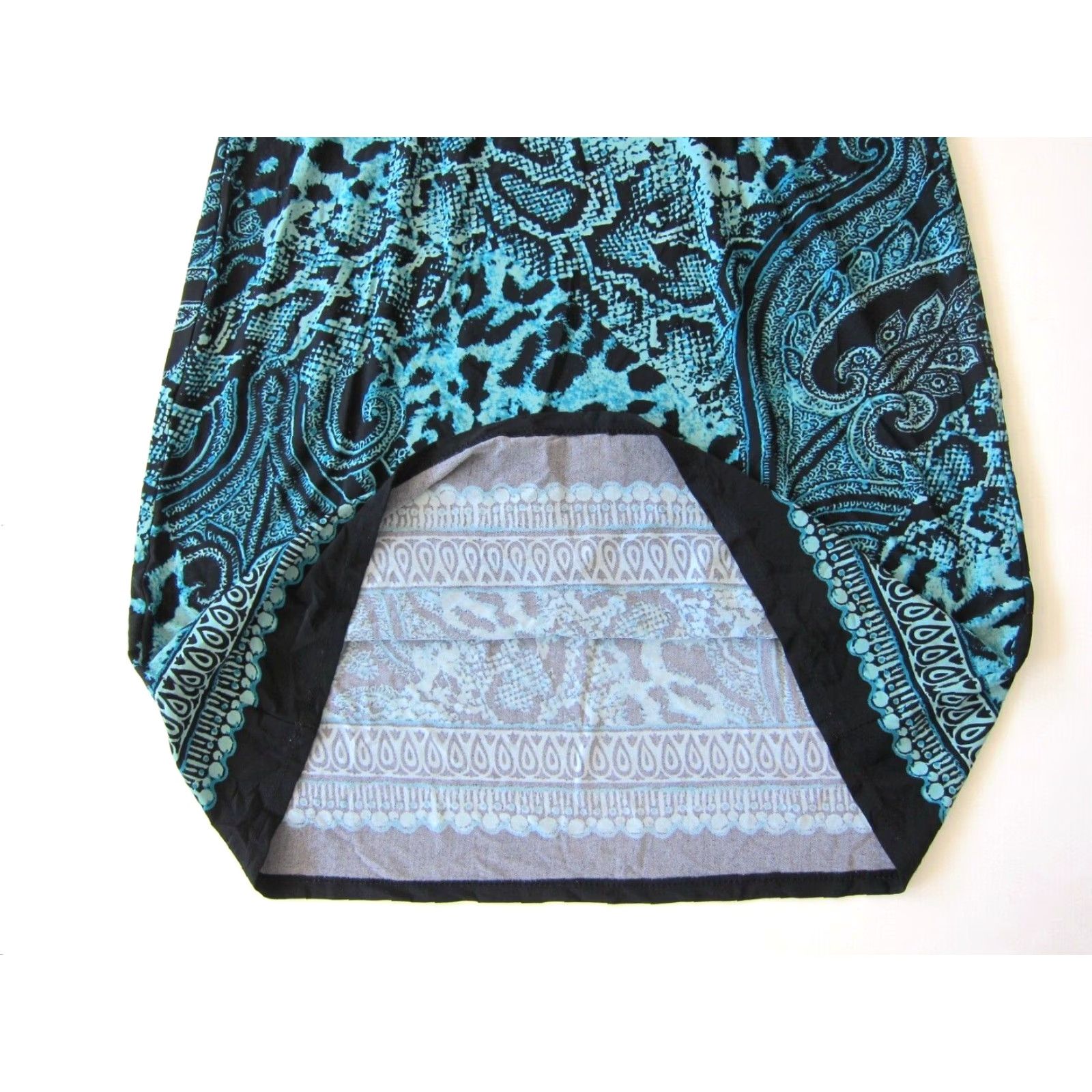 Vintage Perceptions New York Snake Print Stretch Sheath Tunic Dress 14 Black Blue Green Short Sleeve Round Neck Midi Dress Womens Size XL / US 12-14 / IT 48-50 - 6 Thumbnail