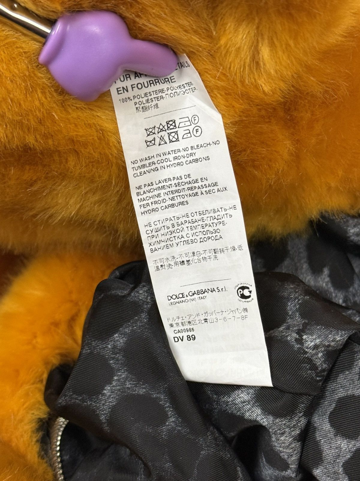 Dolce & Gabbana Dolce & Gabbana Faux Fur Teddy Bear Animal Backpack Orange Size ONE SIZE - 14 Thumbnail