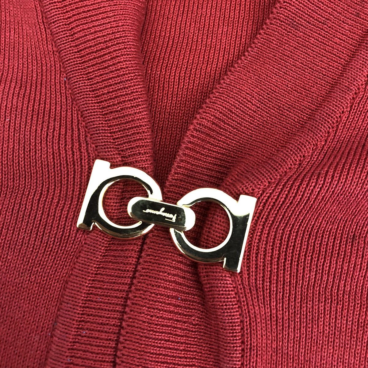 Salvatore Ferragamo SALVATO FERRAGAMO Red Cardigan Sweater Size US S / EU 44-46 / 1 - 8 Thumbnail