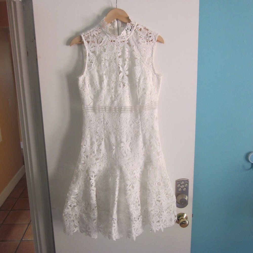 Other Bardot White Lace Dress Size 8 US Size M / US 6-8 / IT 42-44 - 4 Thumbnail