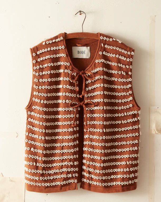 Bode o1tko10924 Knit Vest in Brown Size US S / EU 44-46 / 1 - 1 Thumbnail