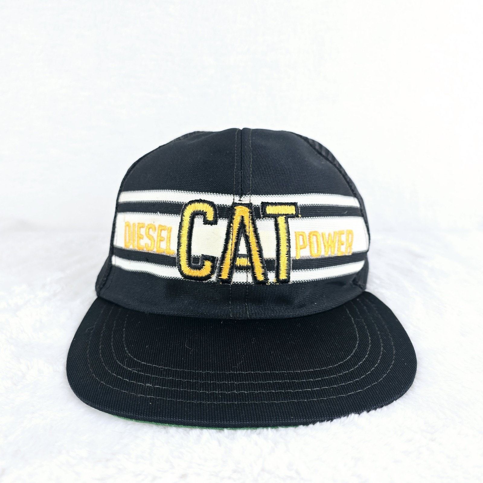 Other Vintage CAT Diesel Power Snapback Mesh Black Trucker Hat Size ONE SIZE - 2 Thumbnail