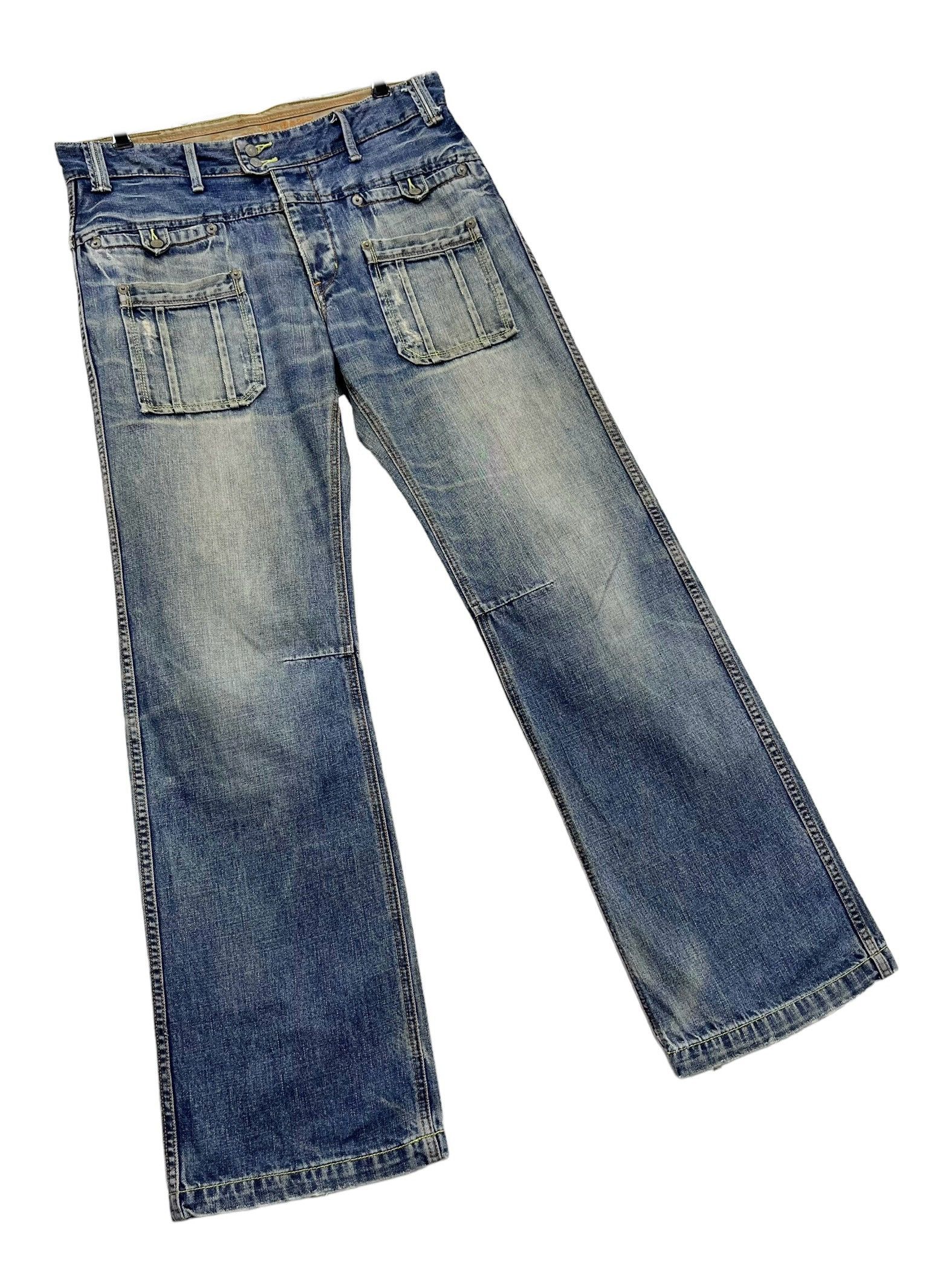 Report Collection 🔥FLASH REPORT Vintage Fatigues Denim Mudwash Bush Pants Size US 31 - 3 Thumbnail