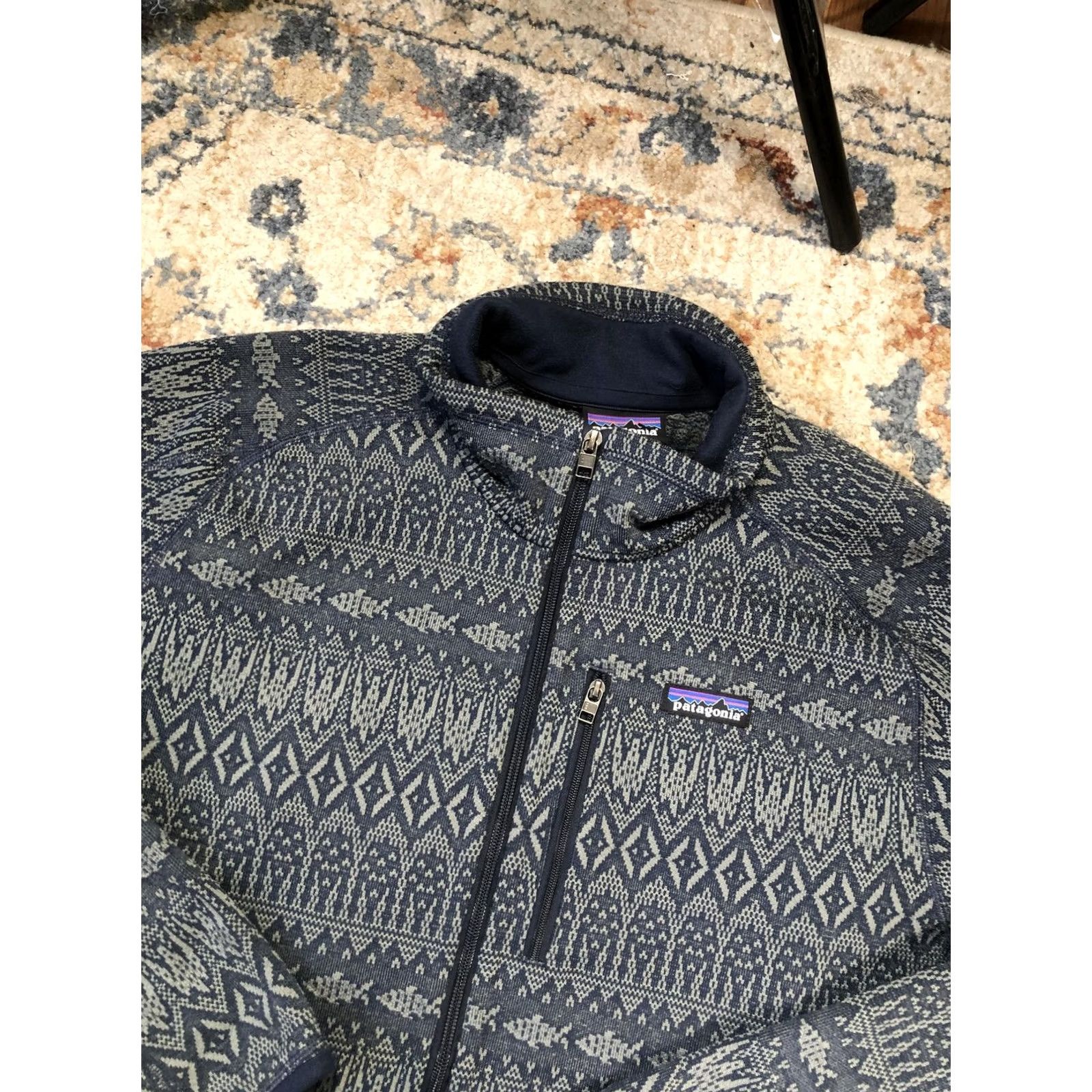 Patagonia Patagonia Jacket Mens XL Blue Better Sweater Fleece Full Zip Fair Isle Pattern Size US XL / EU 56 / 4 - 6 Thumbnail