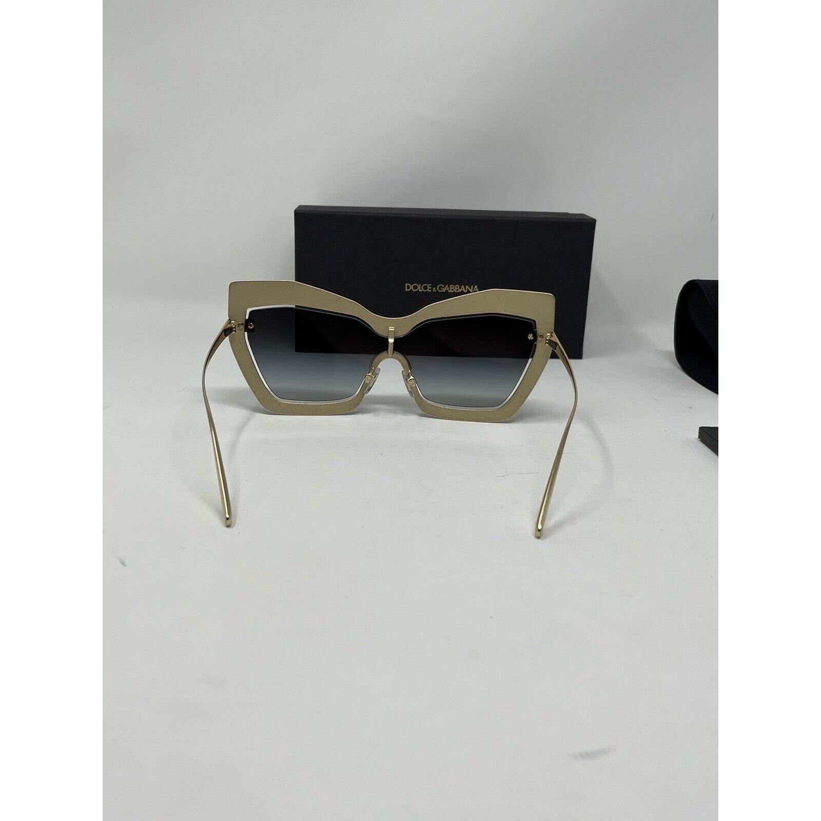 Dolce & Gabbana DOLCE & GABBANA DG2224 Cat Eye Sunglasses | 12688G-GOLD/BLAC Size ONE SIZE - 11 Thumbnail