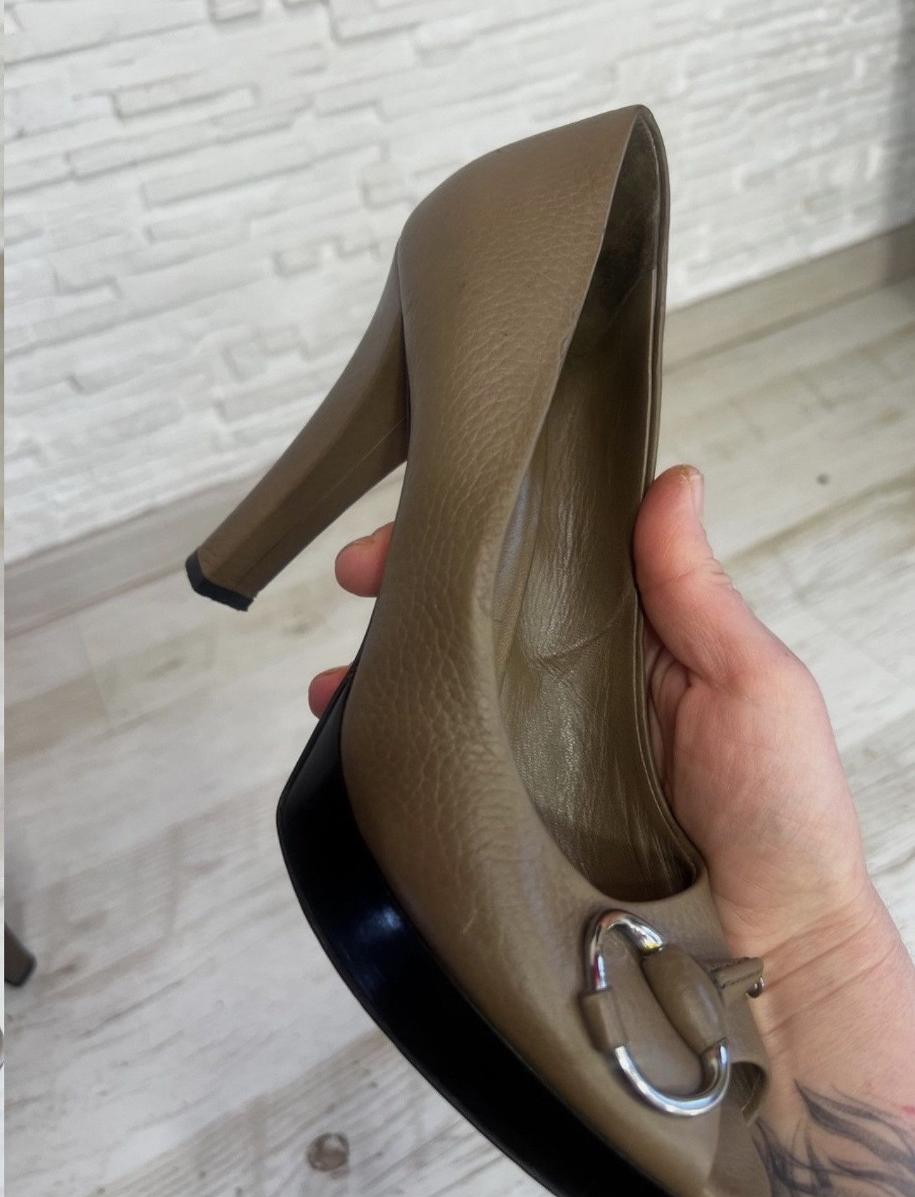 Gucci Gucci Horsebit Leather Pumps Block Heel Size 38 Size US 8 / IT 38 - 11 Thumbnail