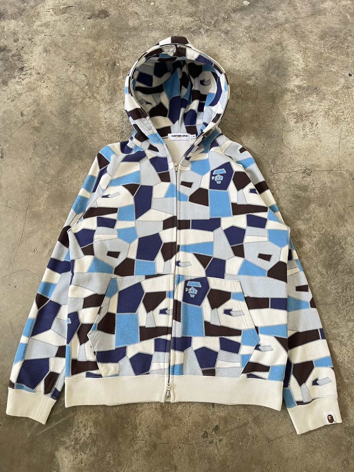Bape 2008 Bape Splinter Full Zip Hoodie Geometric Design Size US M / EU 48-50 / 2 - 1 Thumbnail